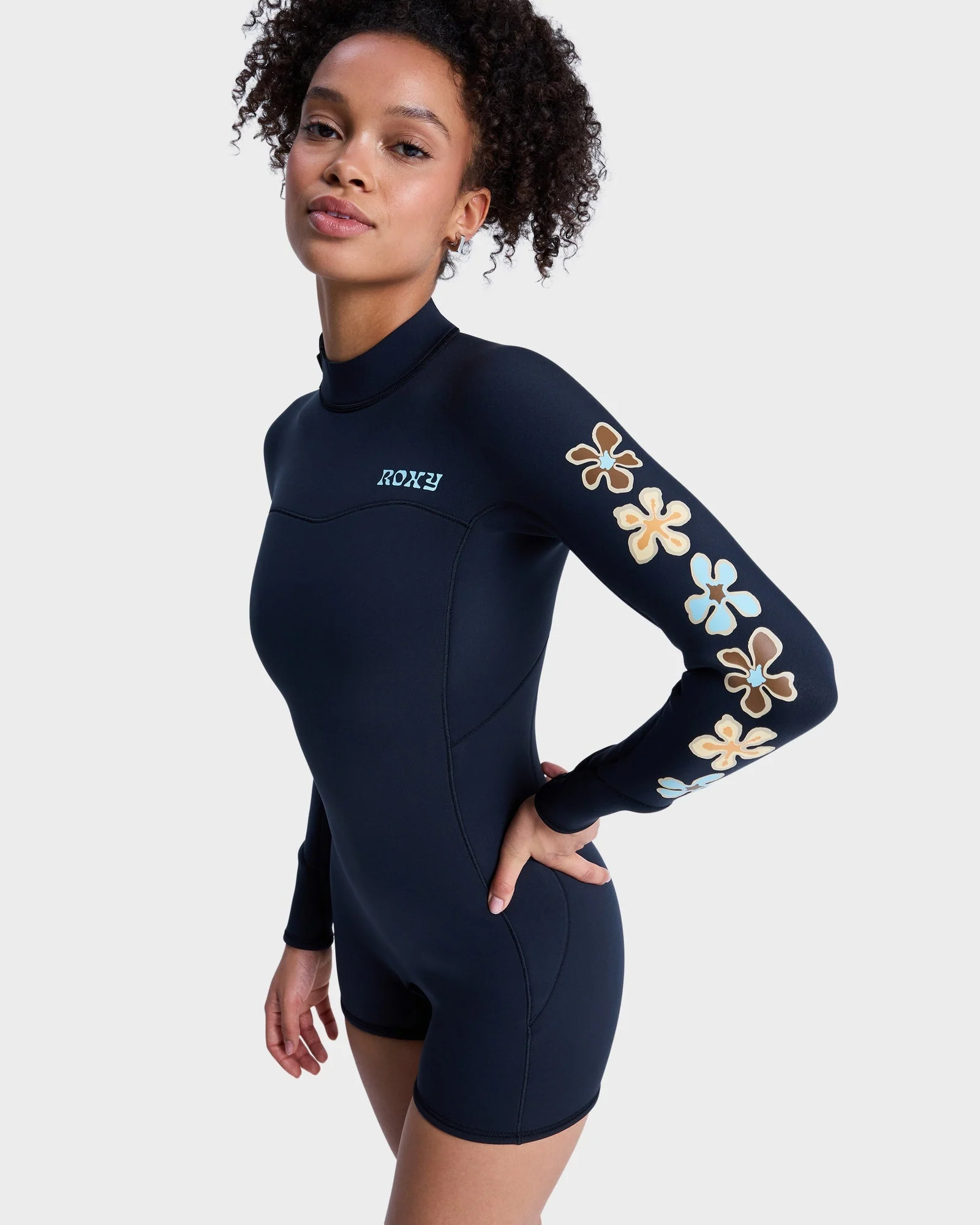 Womens 2mm Swell Back Zip Natural Long Sleeve Springsuit - Image 3