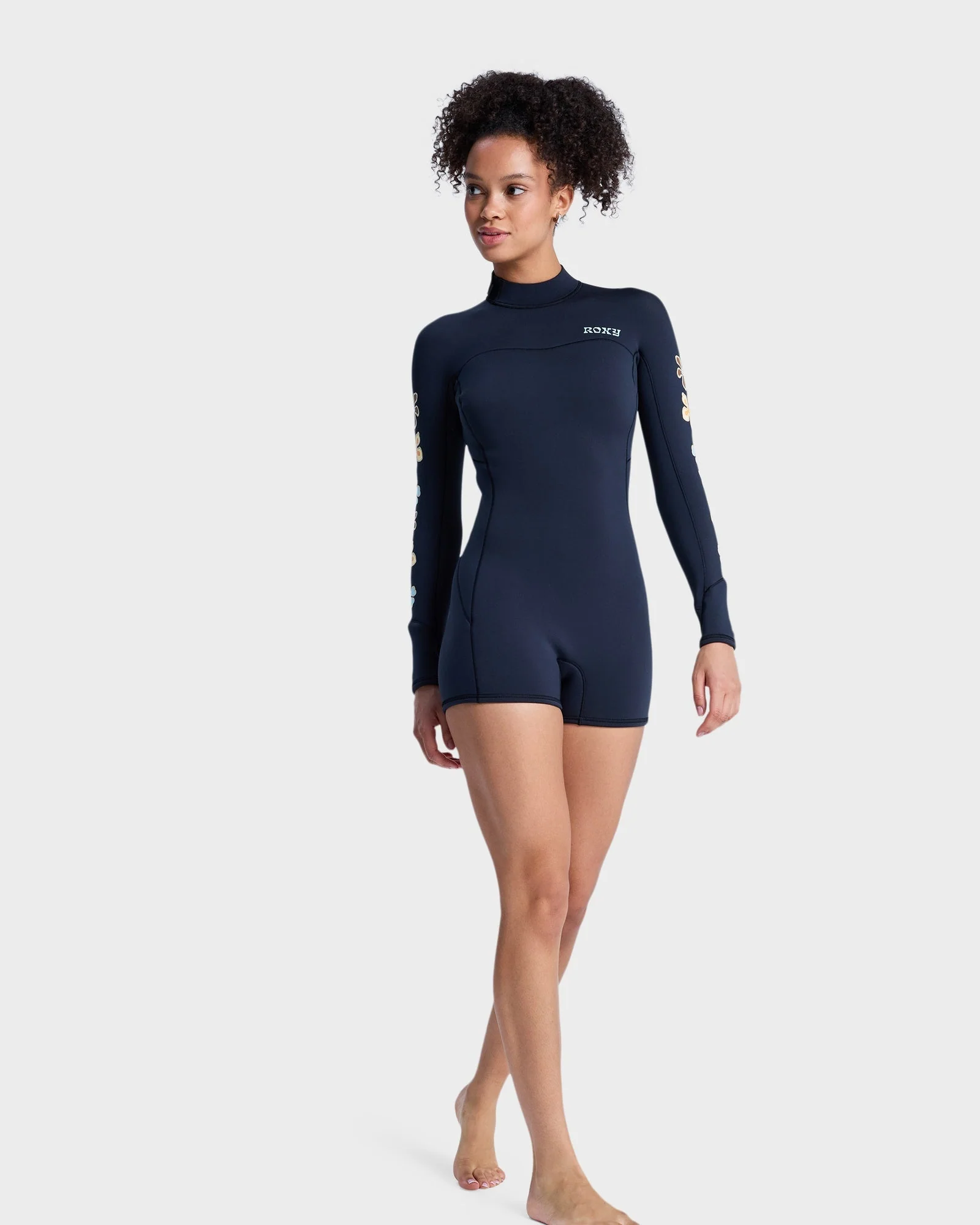 Womens 2mm Swell Back Zip Natural Long Sleeve Springsuit - Image 7