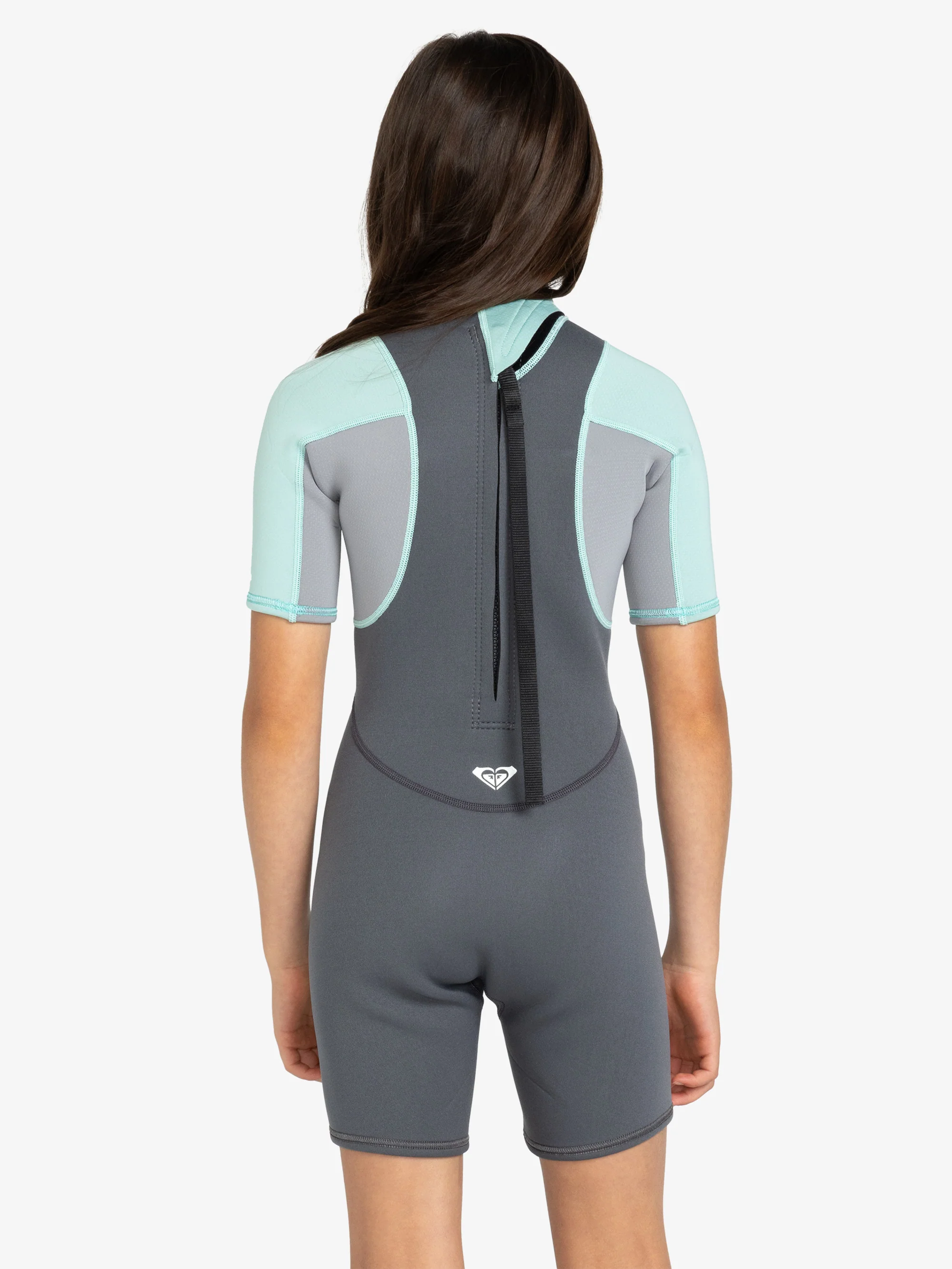 Girls 4-16 2/2mm Prologue Back Zip Short Sleeve Springsuit - Image 3