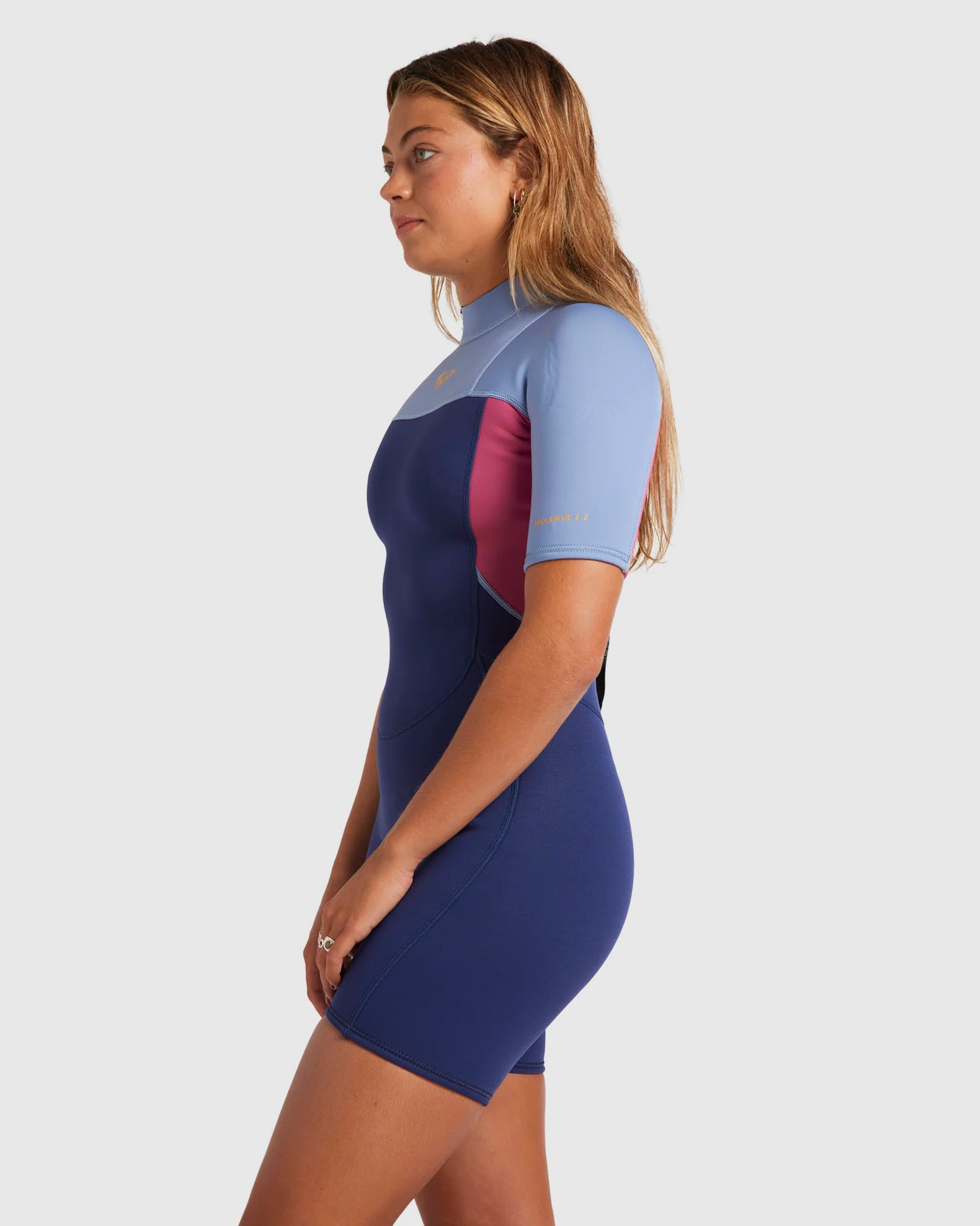 Womens 2/2mm Prologue Back Zip Short Sleeve Springsuit - Image 2