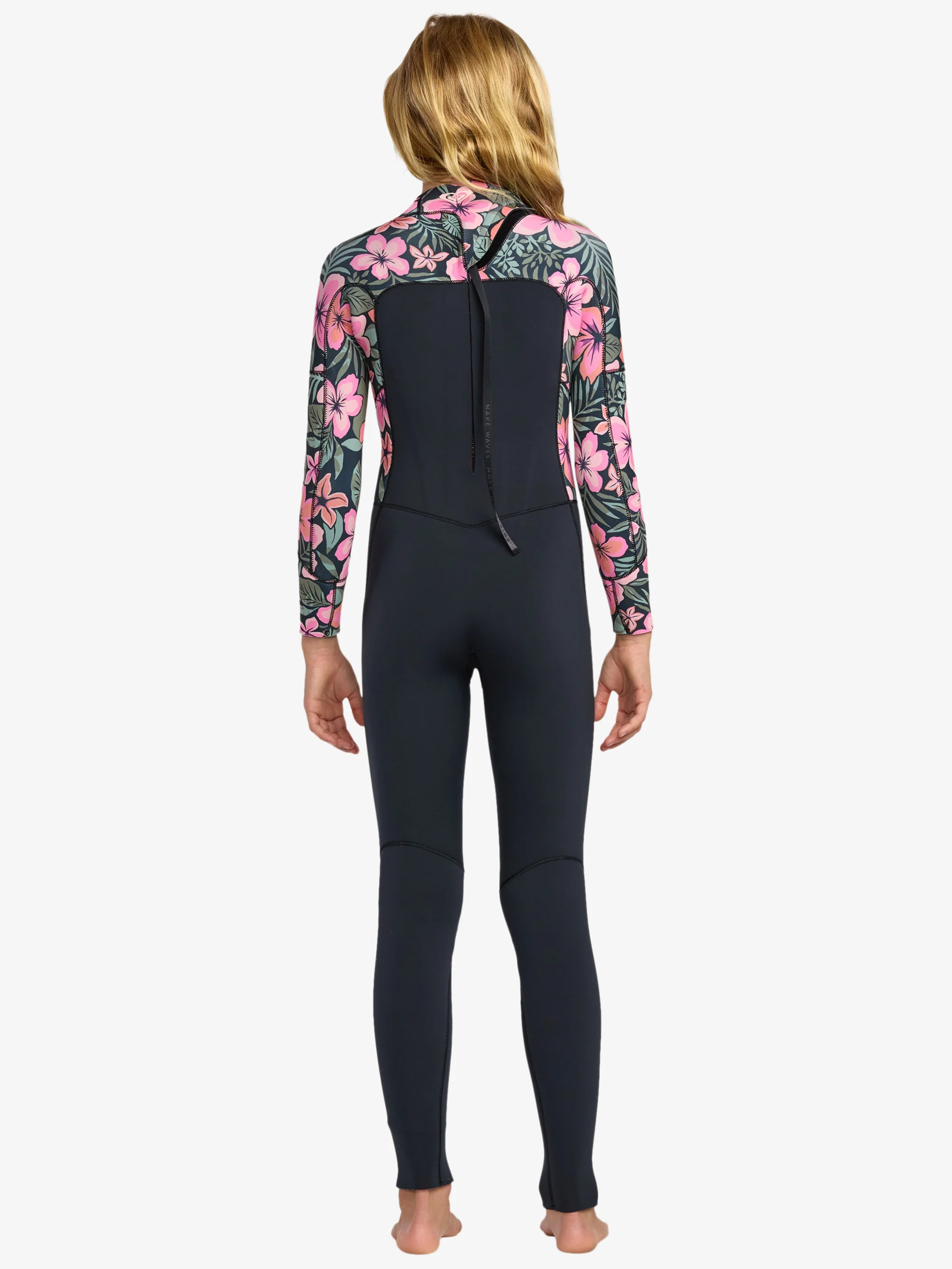 Girls 2-16 3/2mm Swell Natural Backzip Wetsuit - Image 2