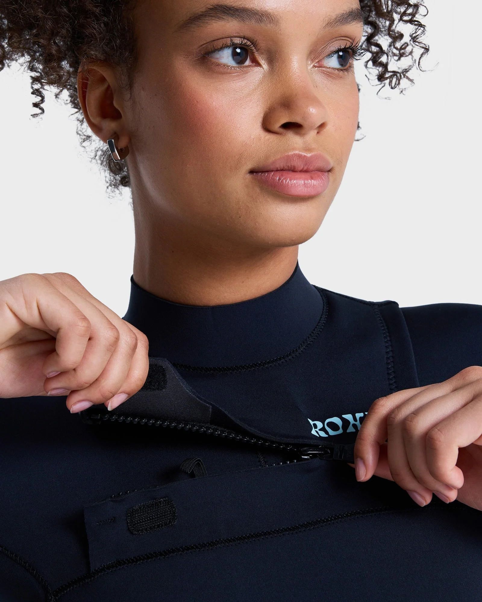 Womens 3/2mm Swell Natural Chest Zip Wetsuit - Image 10