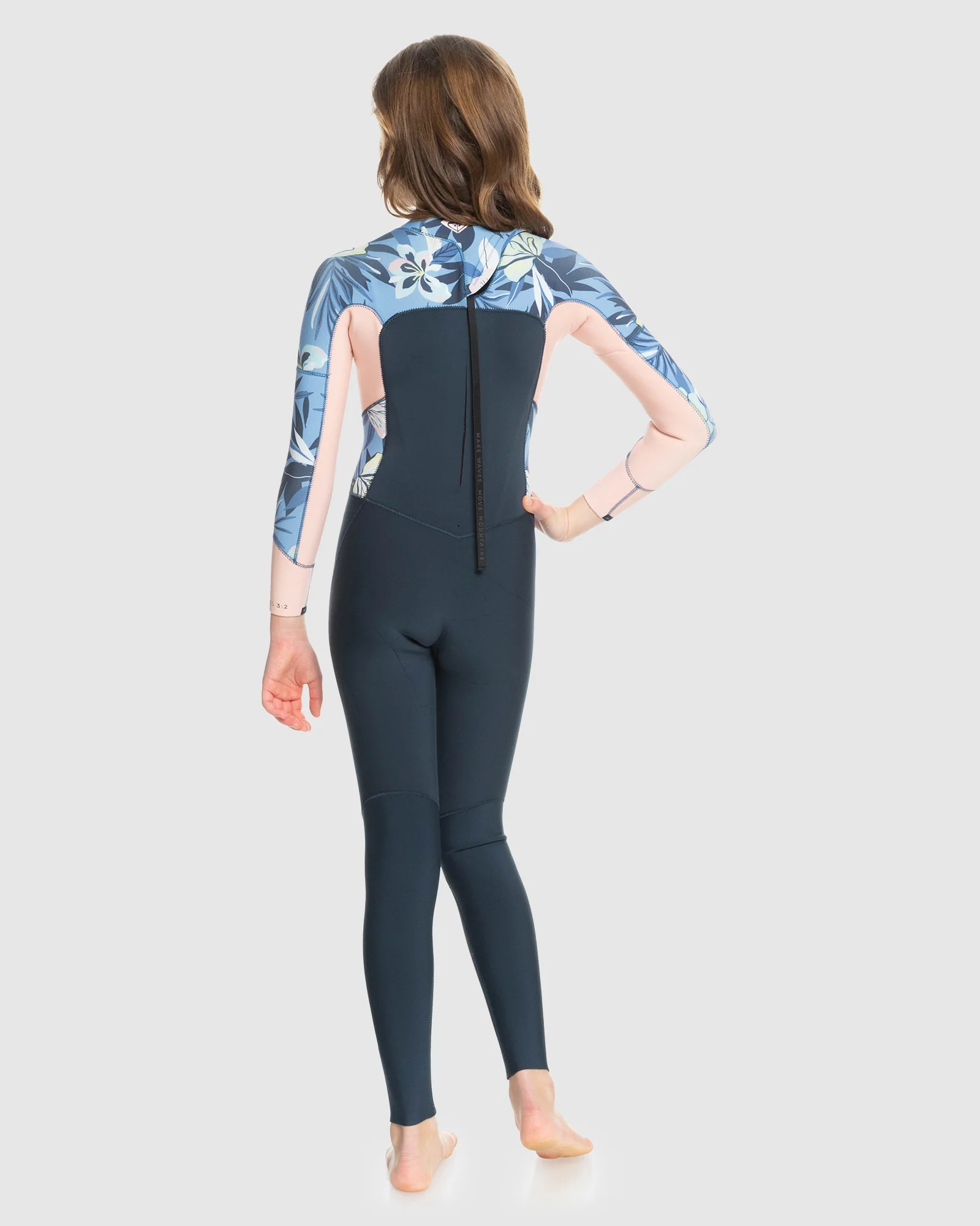 Girls 8-16 3/2Mm Swell Series Back Zip Wetsuit - Image 3