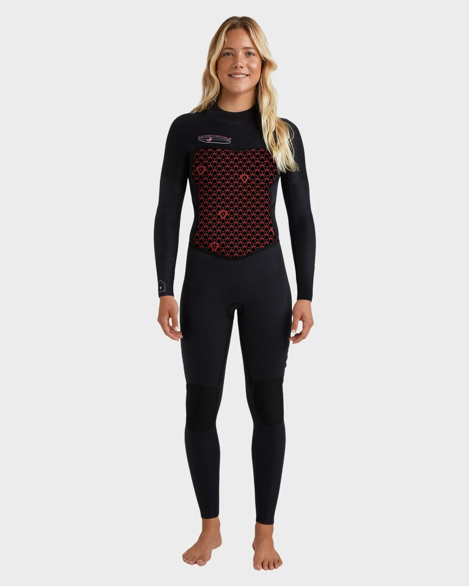 Womens 4/3mm Swell Natural Back Zip Wetsuit - Image 4