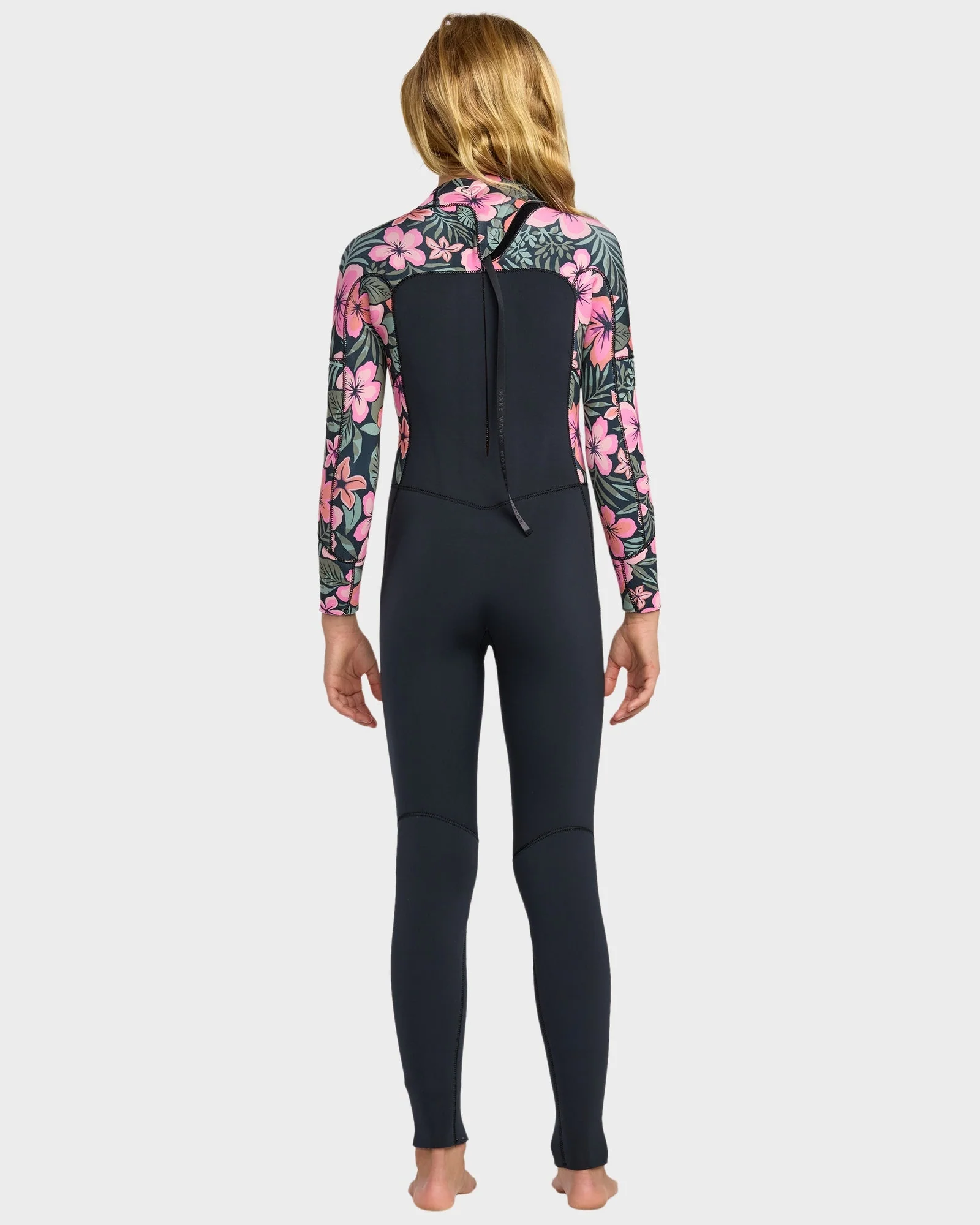 Girls 8-16 4/3mm Swell Natural Back Zip Wetsuit - Image 2