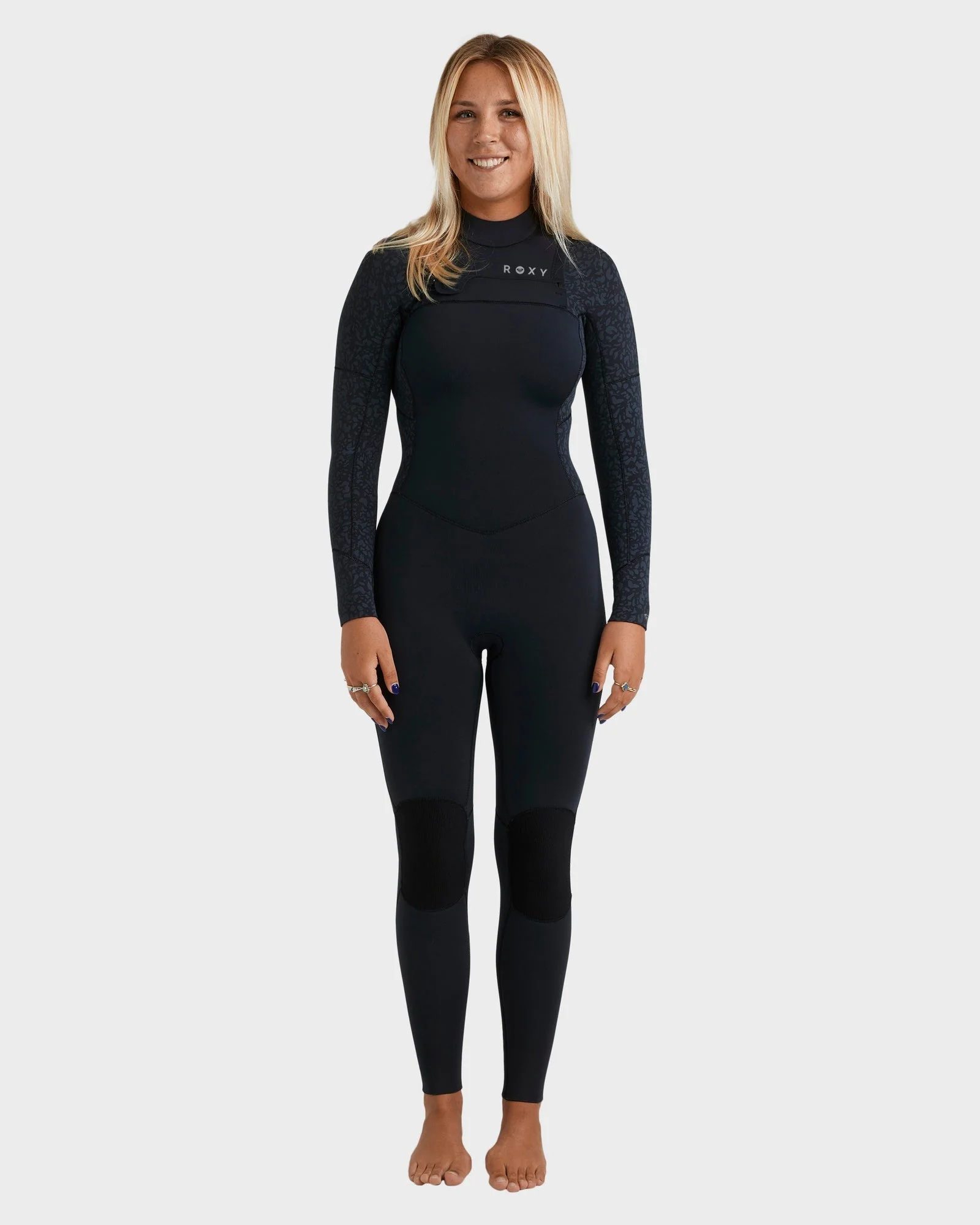 Womens 4/3mm Swell Natural Chest Zip Wetsuit - Image 3