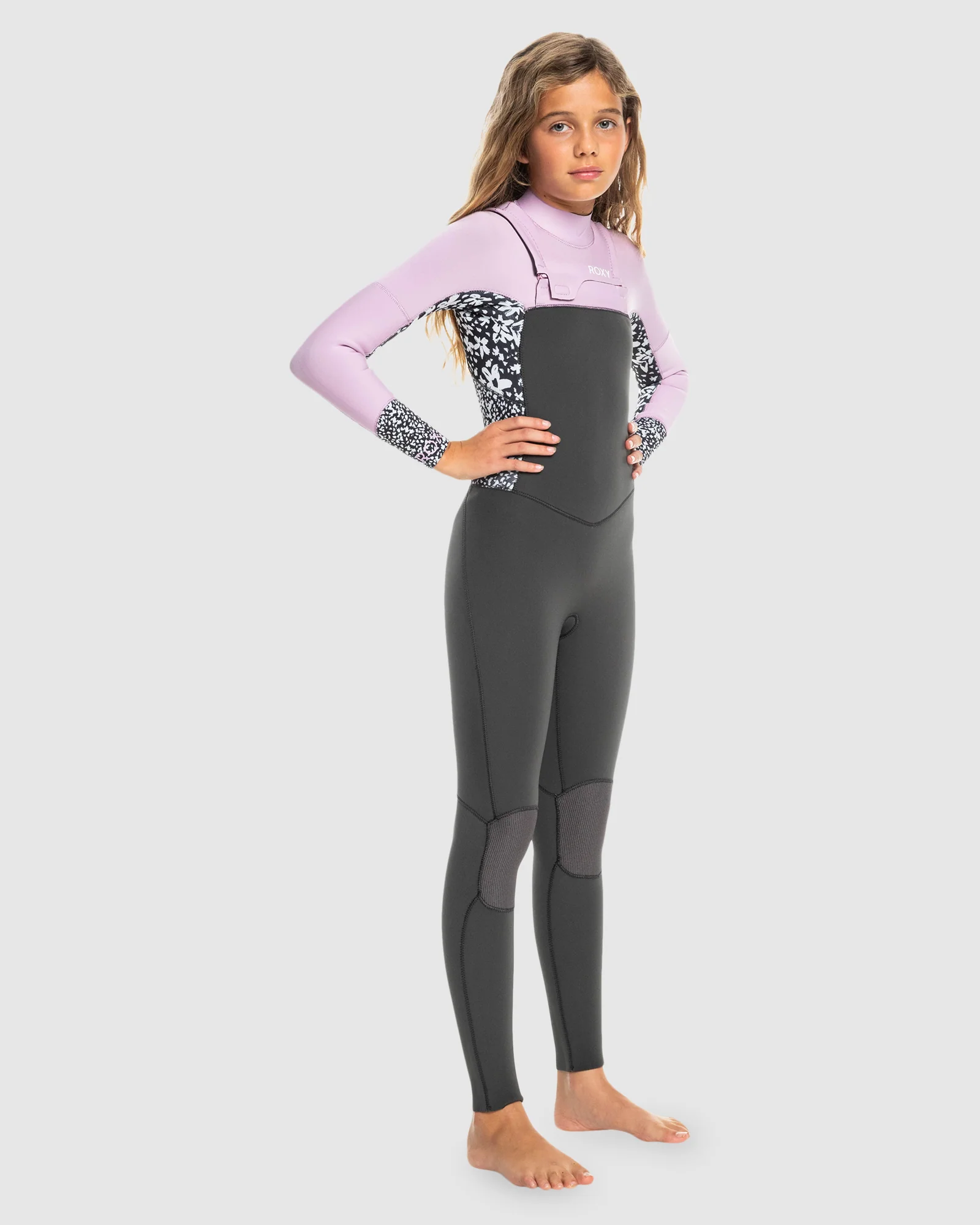 Girls 8-16 4/3Mm Swell Series Chest Zip Wetsuit - Image 2