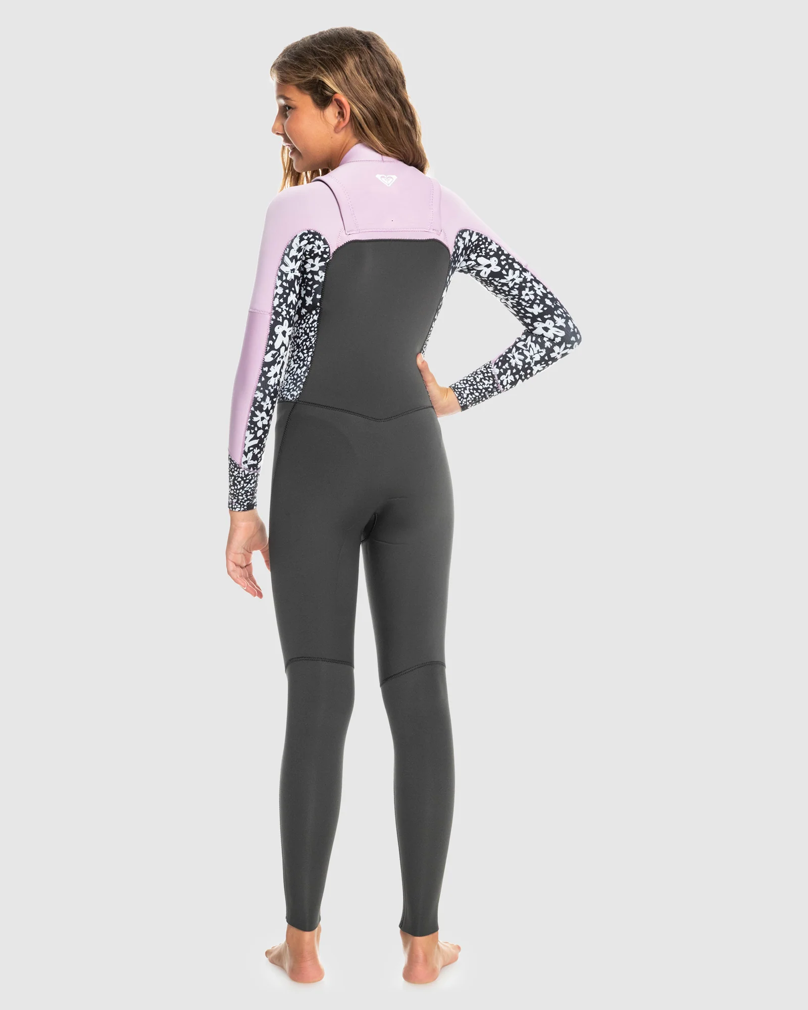 Girls 8-16 4/3Mm Swell Series Chest Zip Wetsuit - Image 3