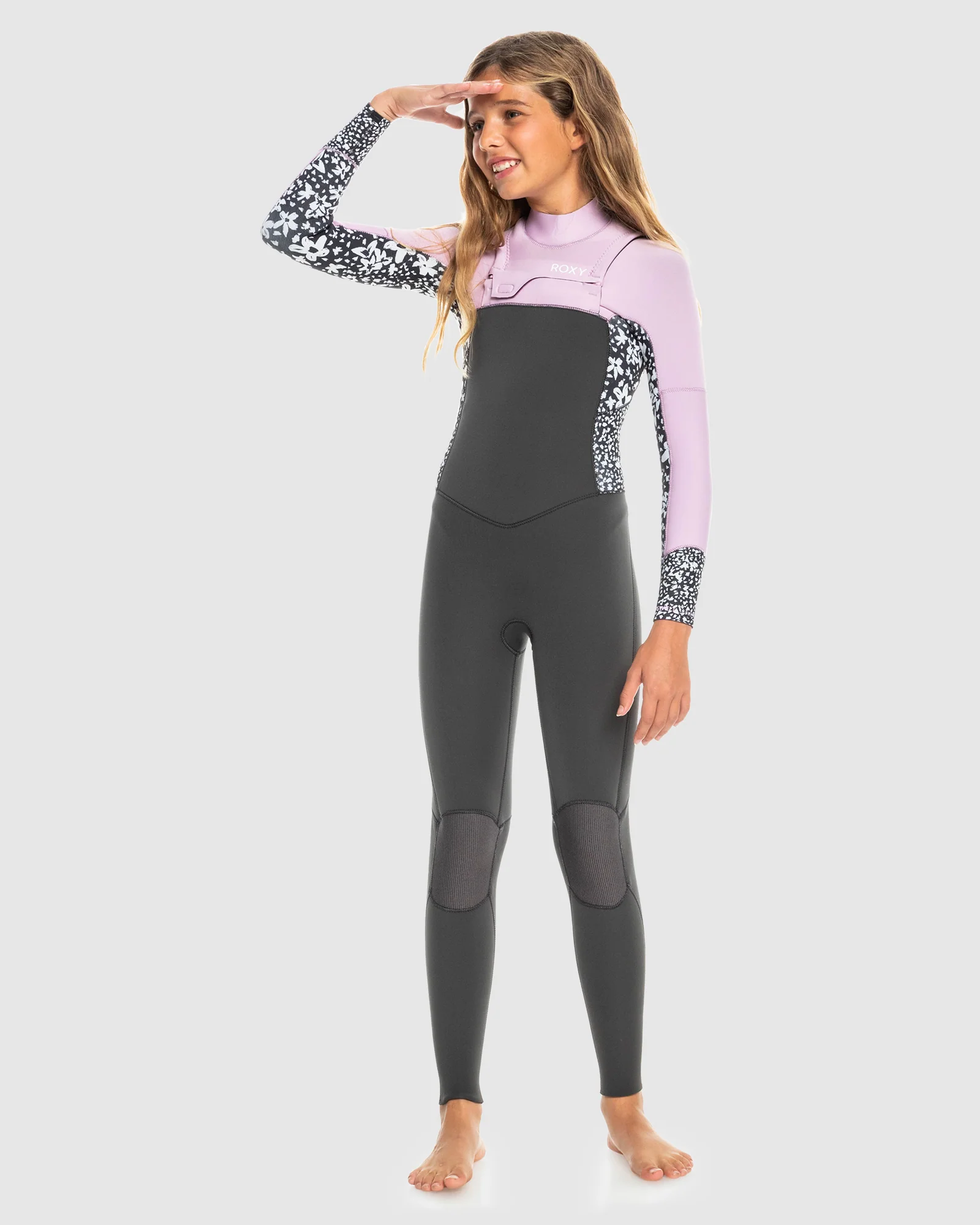 Girls 8-16 4/3Mm Swell Series Chest Zip Wetsuit - Image 5