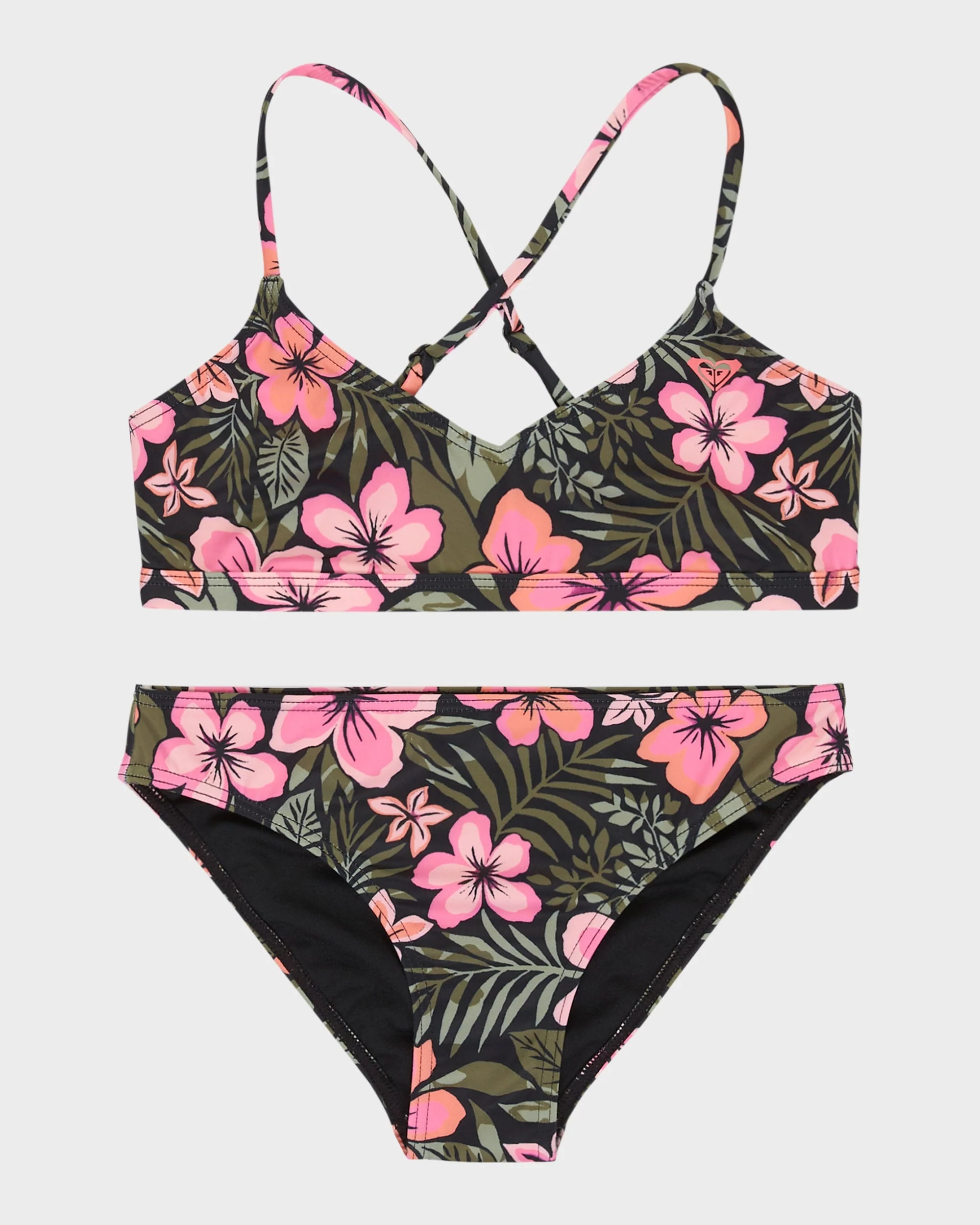 Girls 7-16 Active Floral Swim Set - Image 2