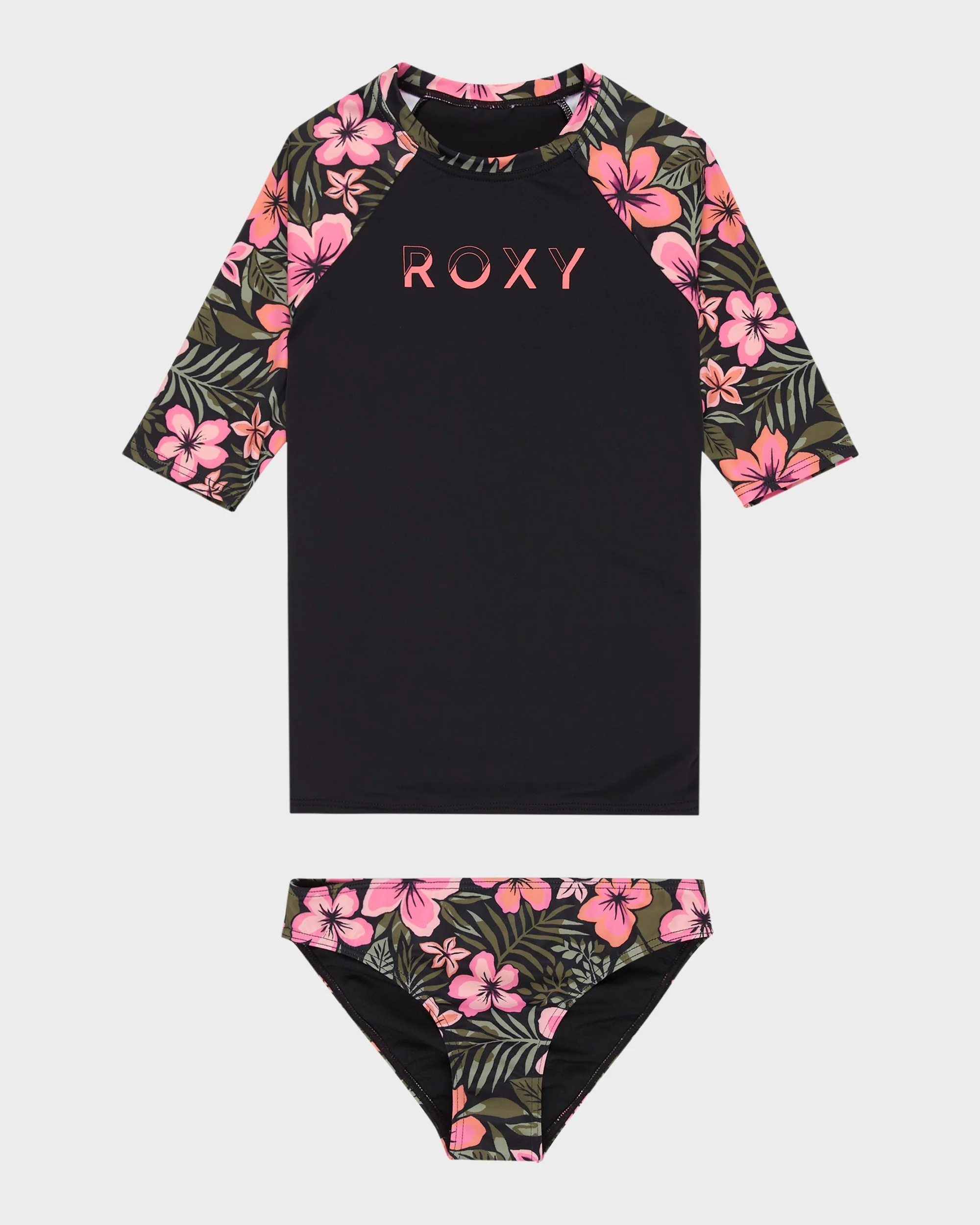 Girls 7-16 Active Floral Swim Set - Image 4