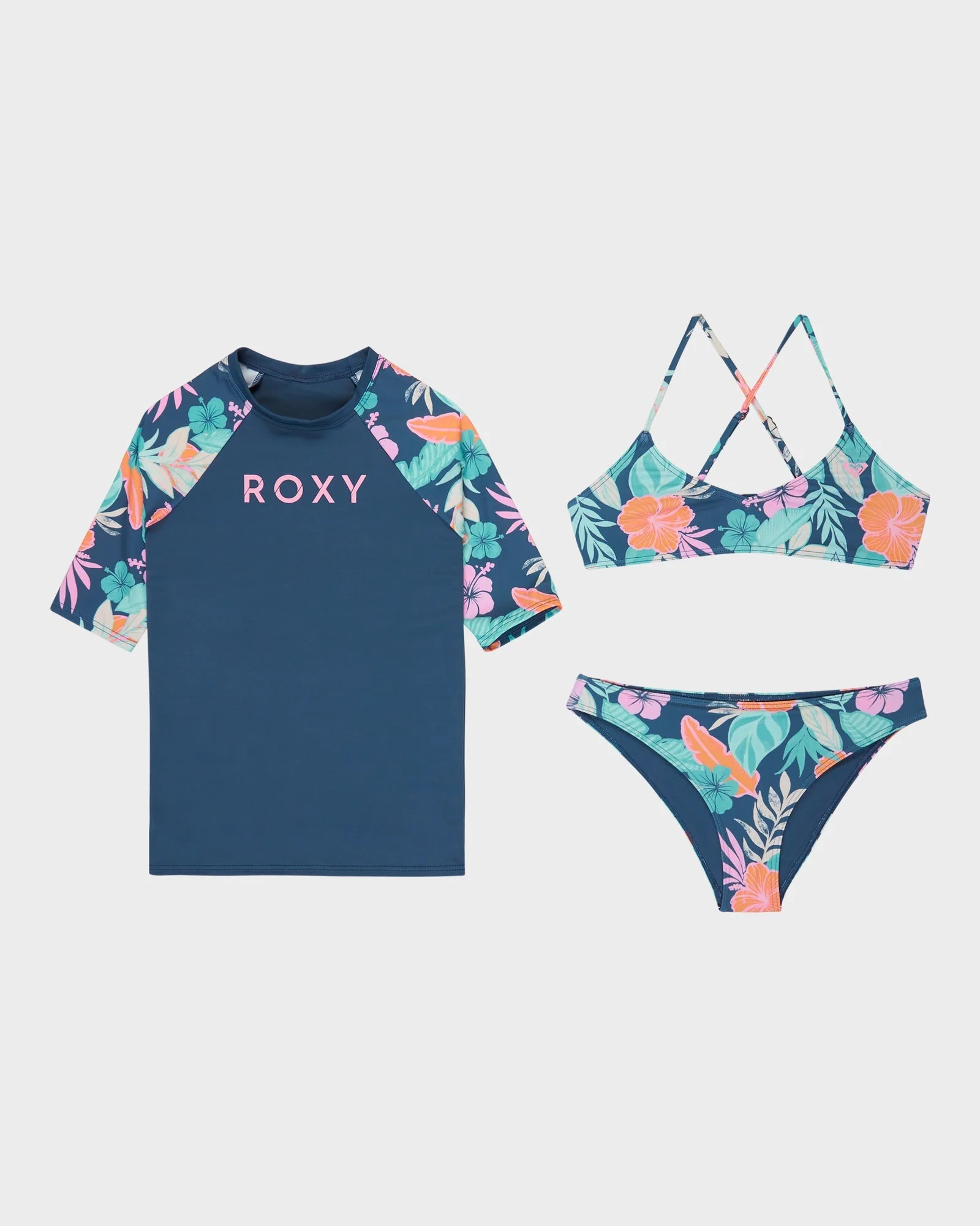 Girls 8-16 Active Two Piece Rash Vest - Image 8
