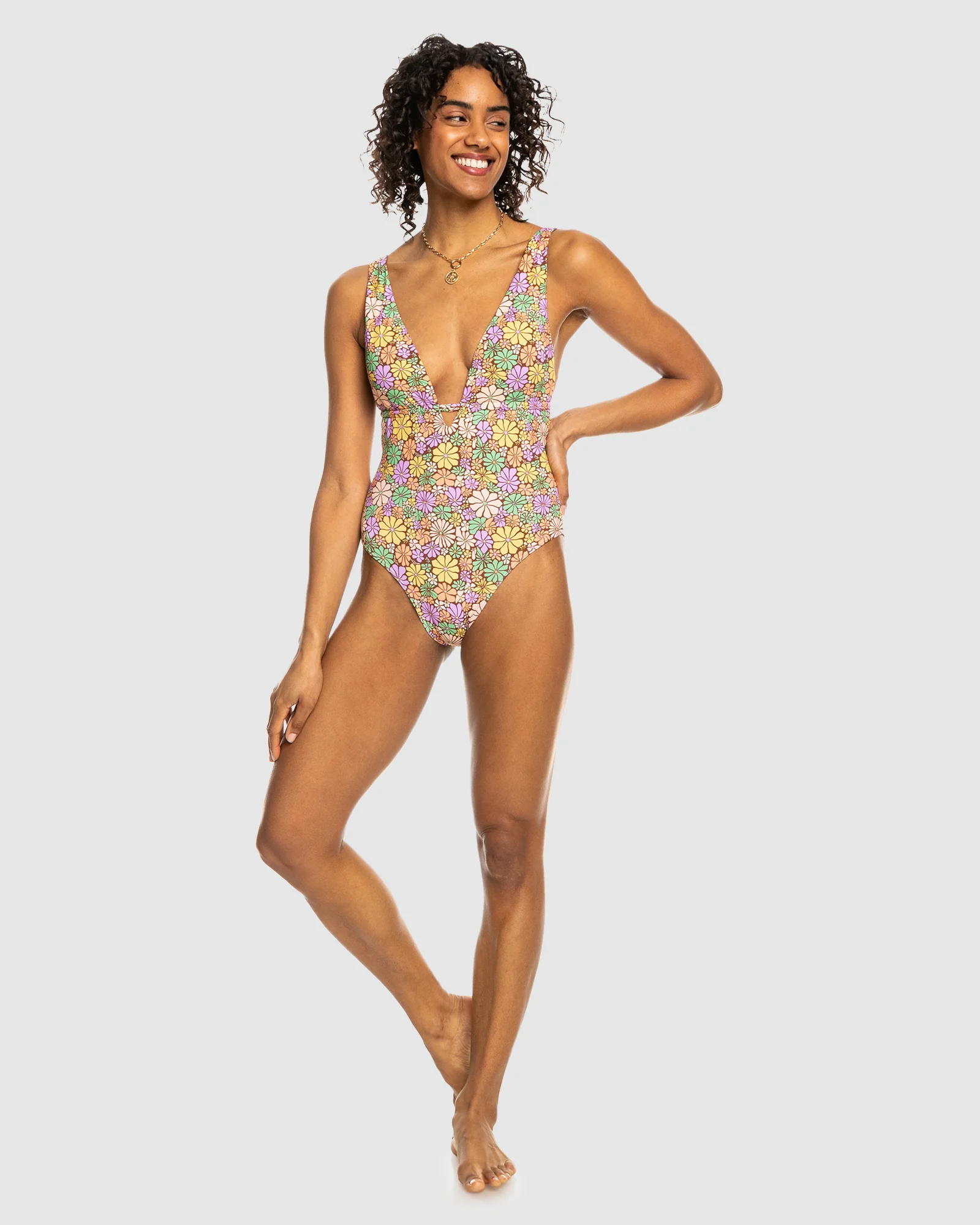 Womens All About Sol Tie BackOne Piece Swimsuit - Image 5