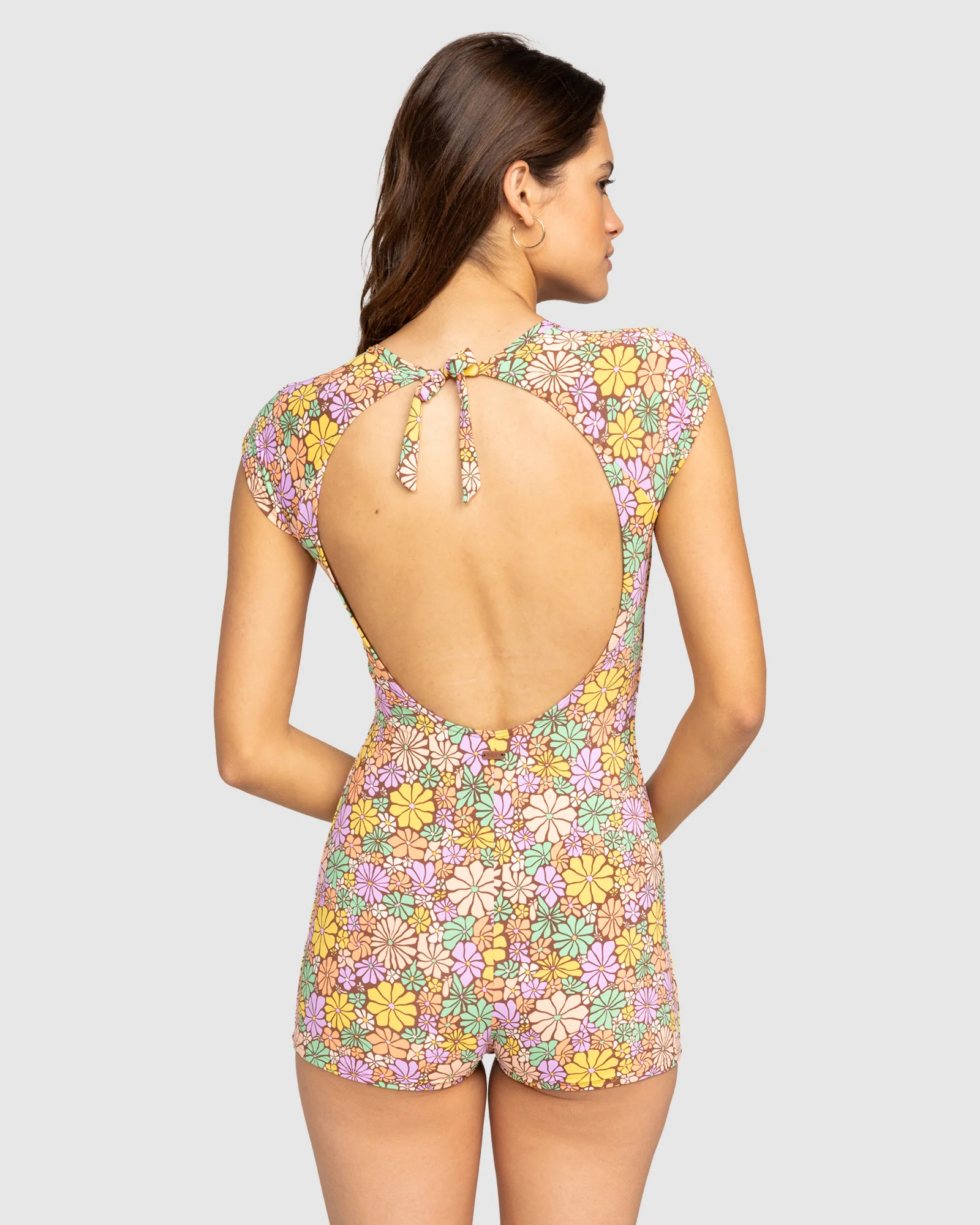 Womens All About Sol Short Sleeve One-Piece Swimsuit - Image 3