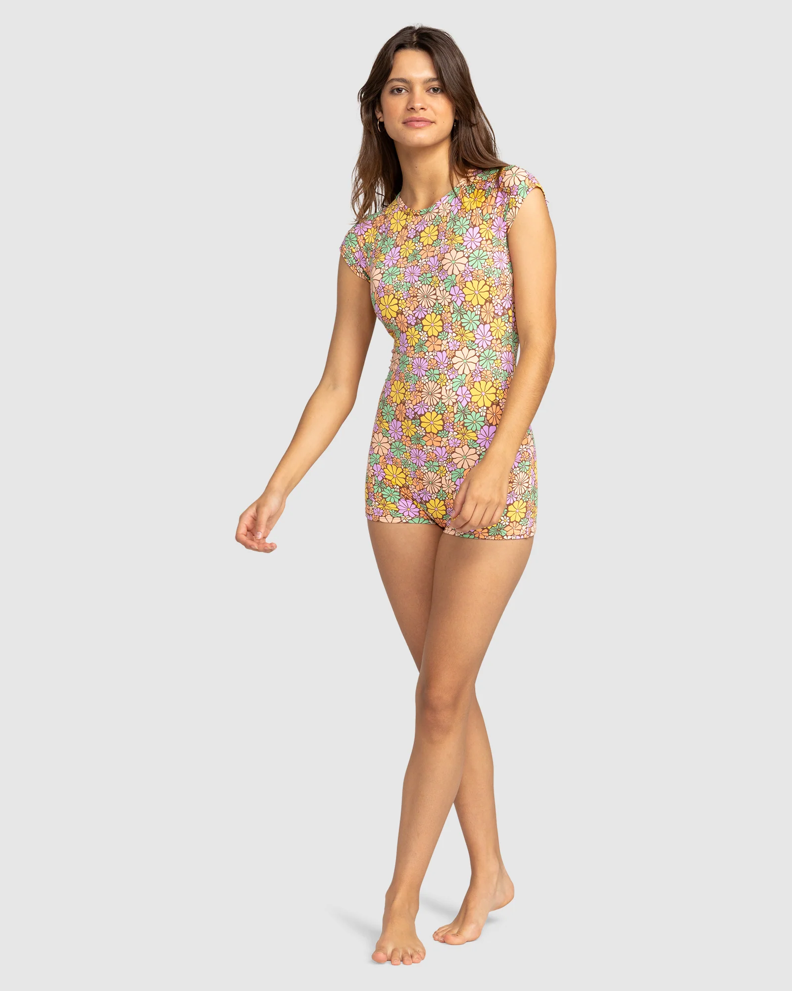 Womens All About Sol Short Sleeve One-Piece Swimsuit - Image 5