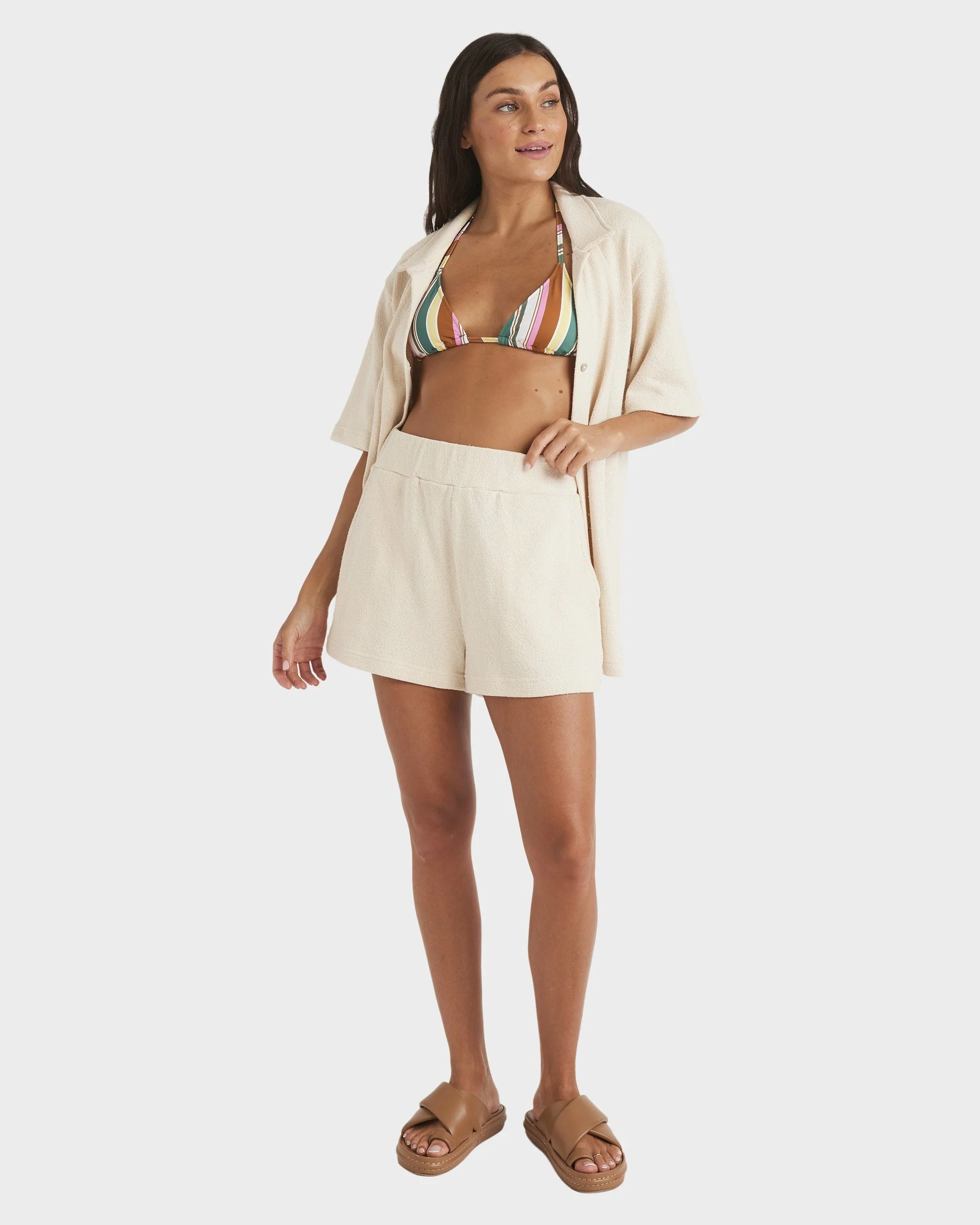 Womens Always Sunny Elastic Waist Shorts - Image 6