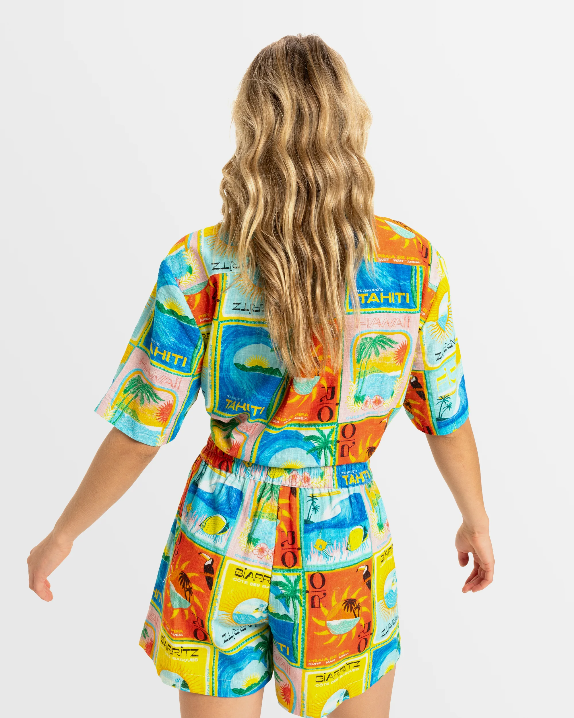 Womens Atlas Sunburn Tones Elastic Waist Shorts - Image 5