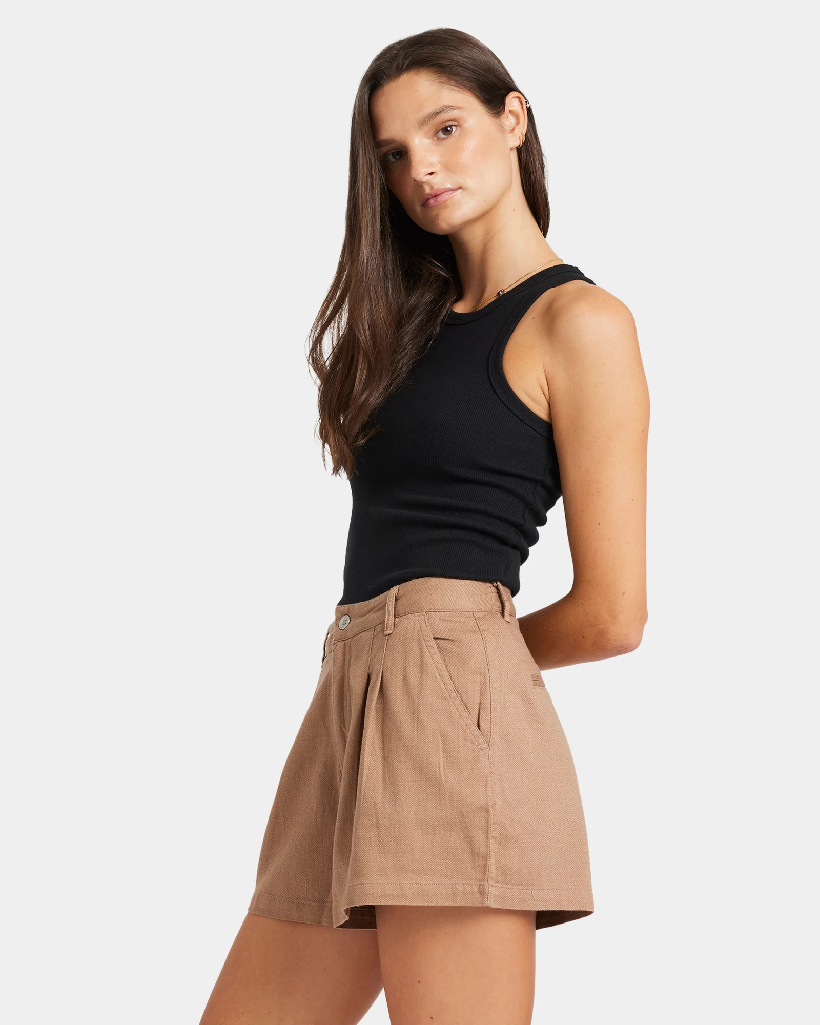 Womens Attractive Light Chino Shorts - Image 2