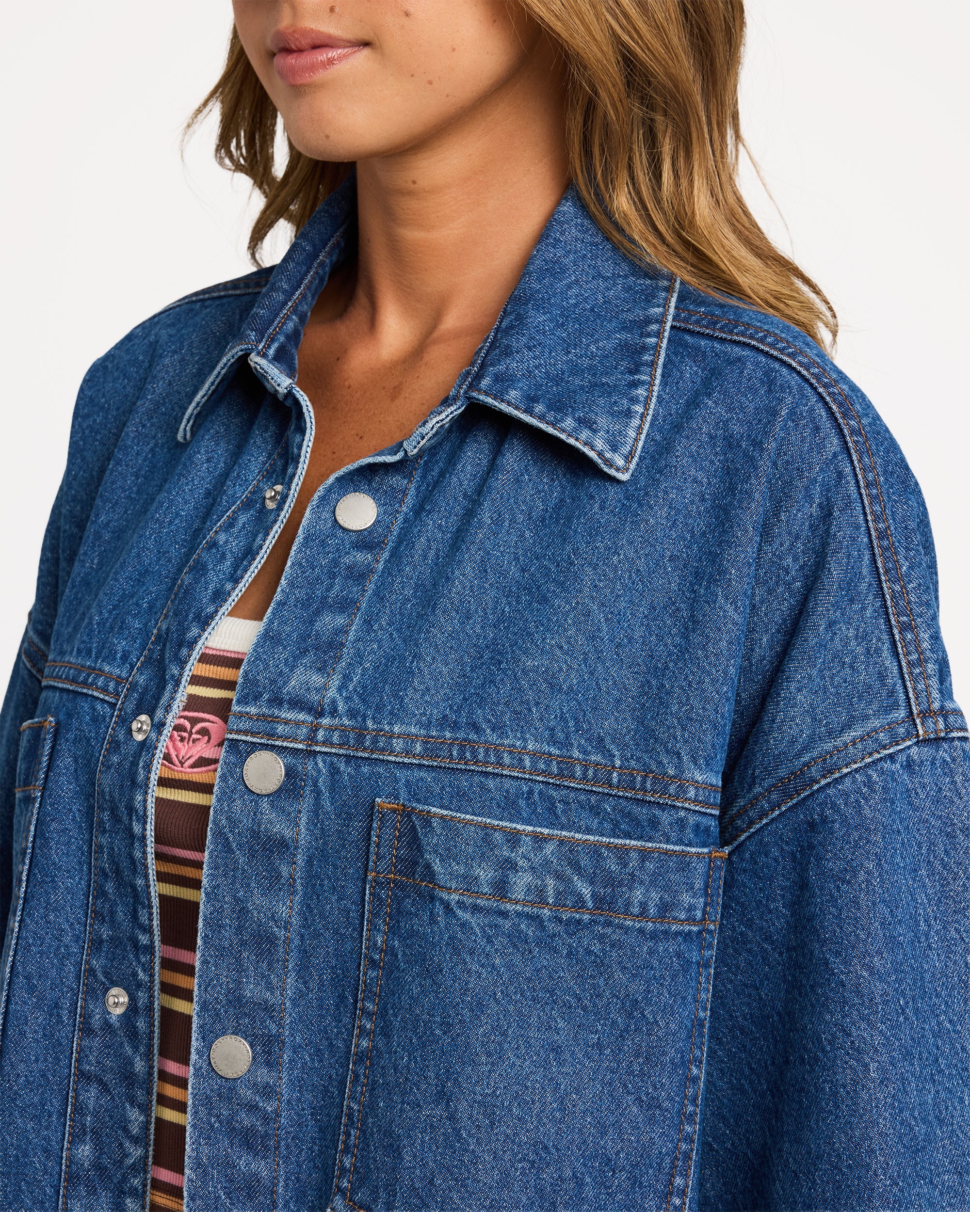 Womens Back Slider Denim Jacket - Image 4