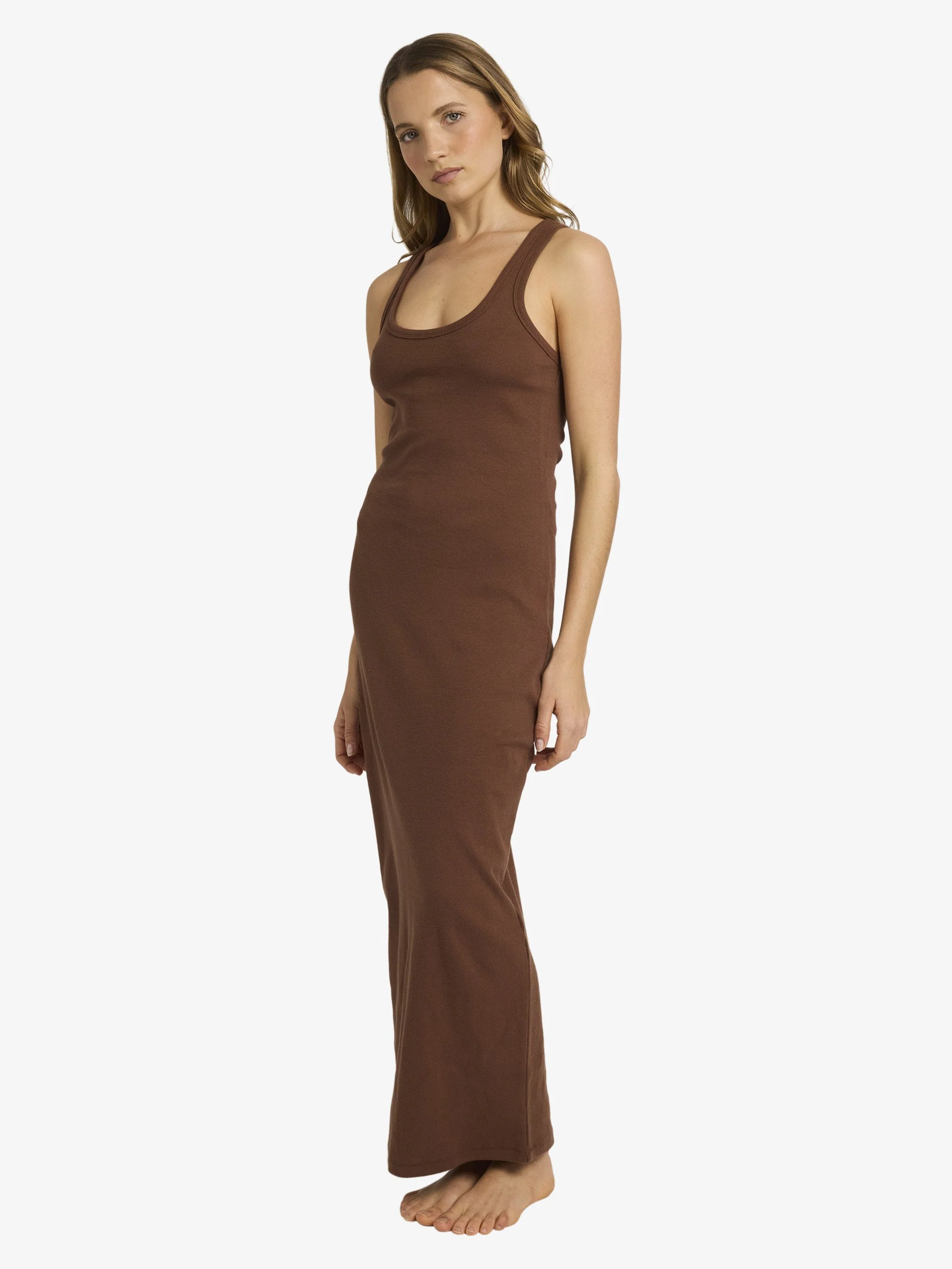 Womens Base Rib Maxi Dress - Image 4