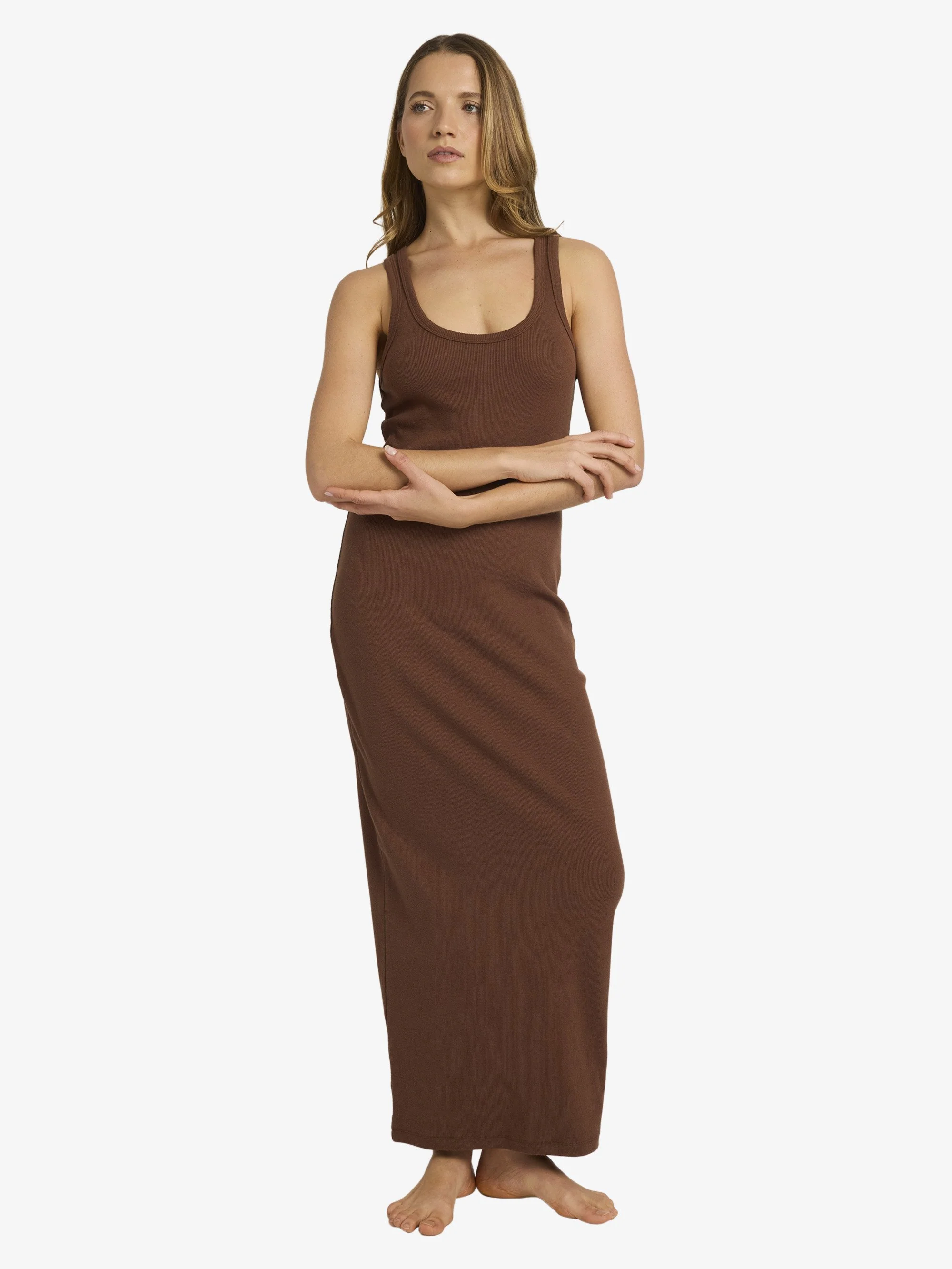 Womens Base Rib Maxi Dress - Image 5