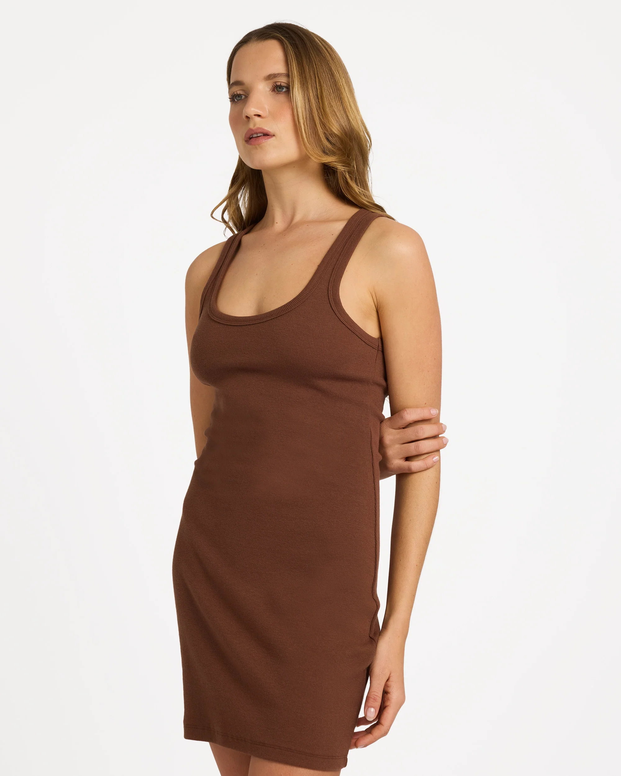 Womens Base Rib Mini Dress - Image 4