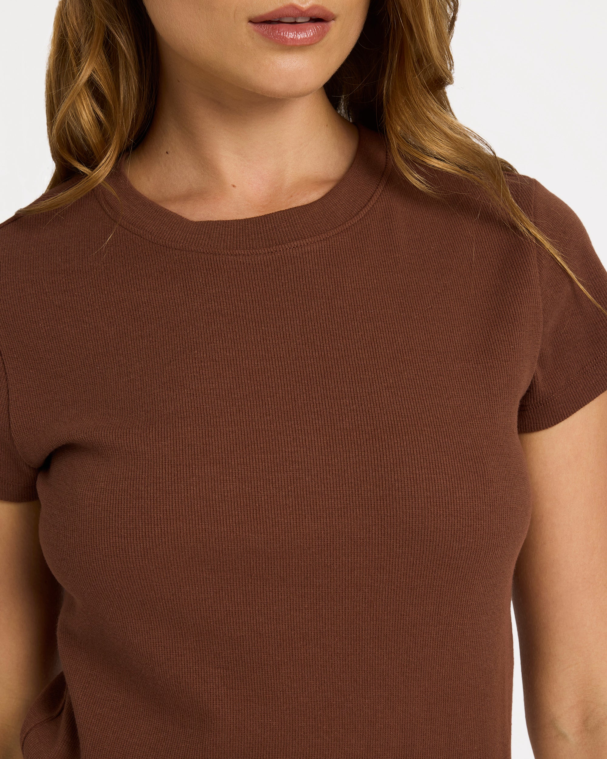Womens Base Rib Crew Neck T-Shirt - Image 3