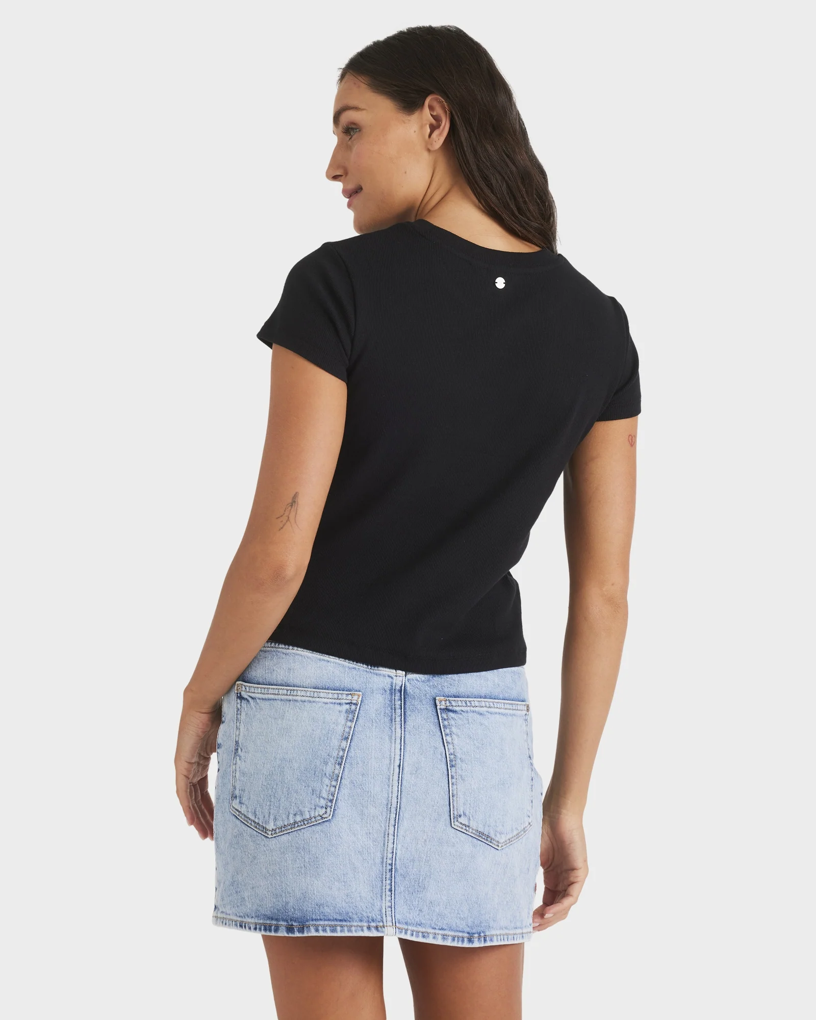 Womens Base Rib Crew Neck T-Shirt - Image 3