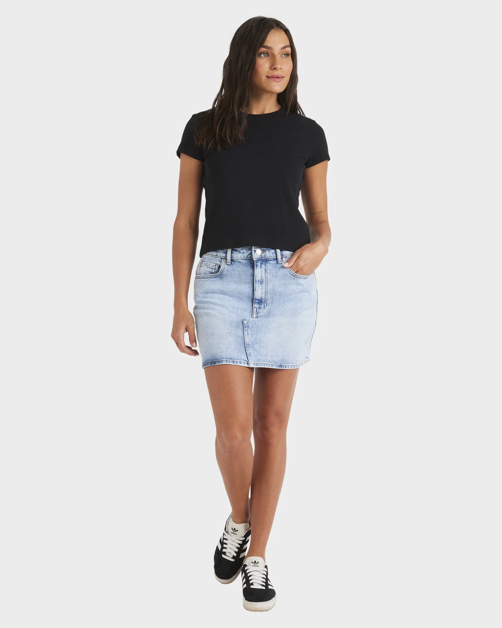 Womens Base Rib Crew Neck T-Shirt - Image 5