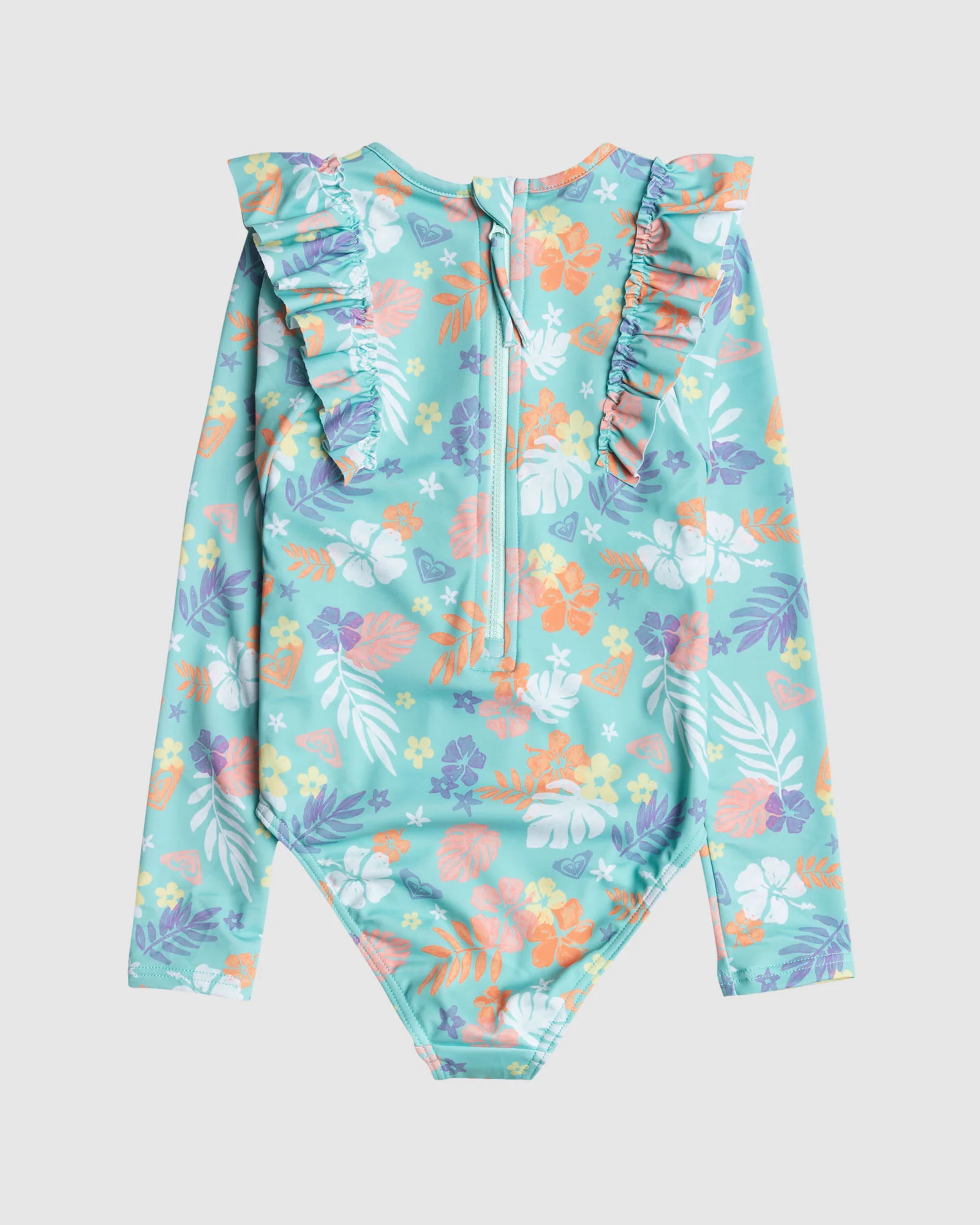 Girls 2-7 Beach Bay Onesie Long Sleeve Rash Vest - Image 2