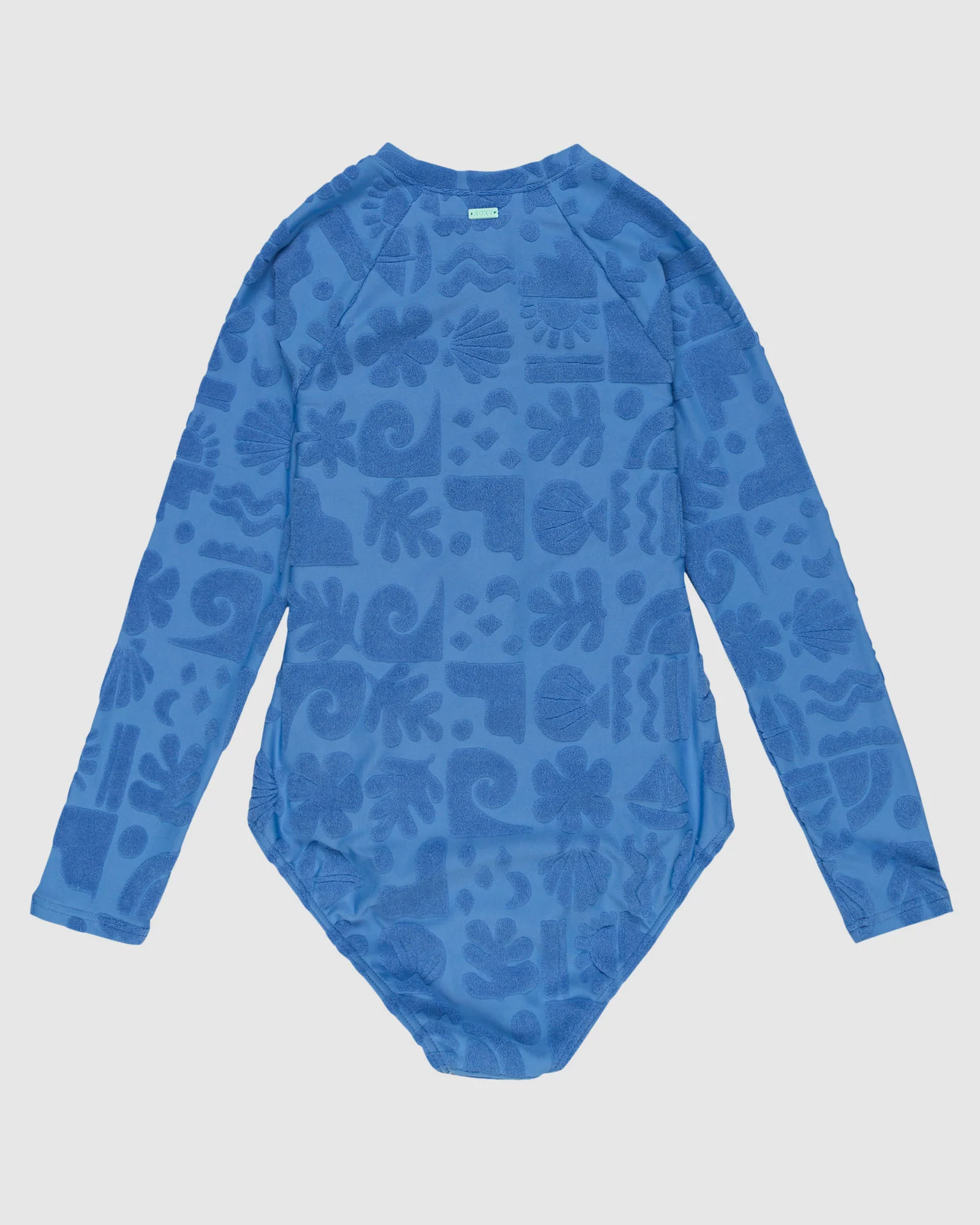 Girls 8-16 Beach Check Onesie Long Sleeve Rash Vest - Image 2