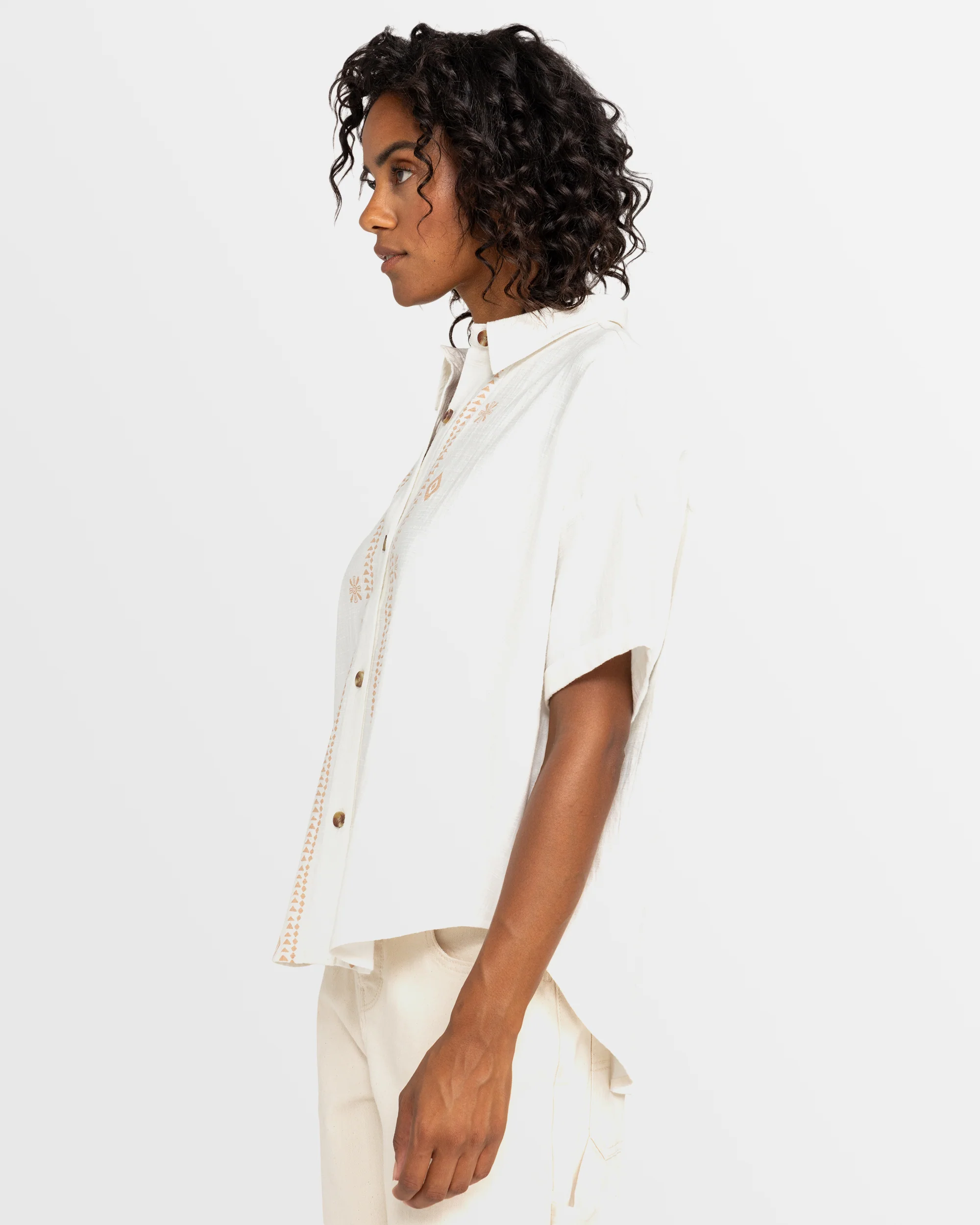 Womens Beachy Nostalgia Short Sleeve Shirt - Image 2
