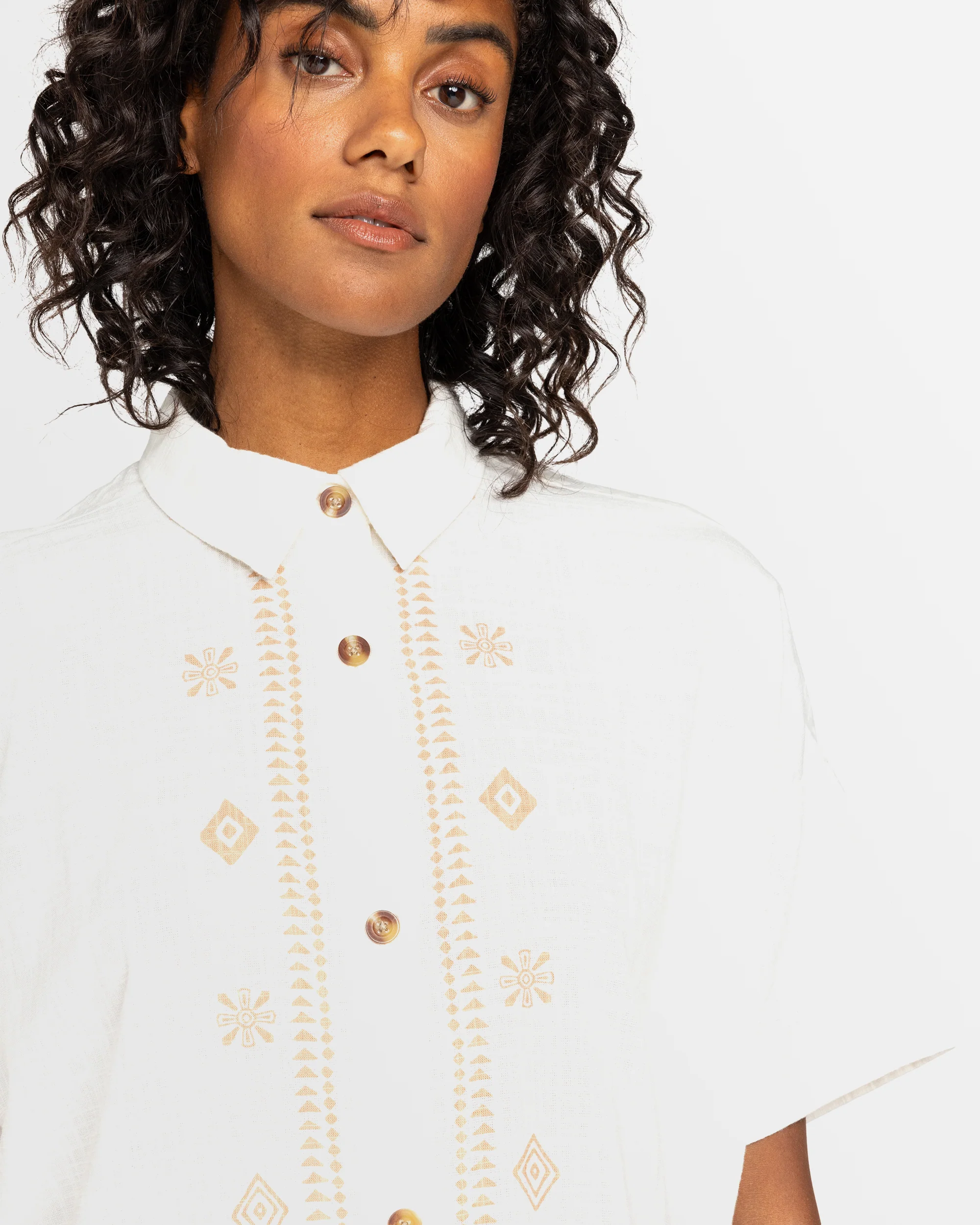 Womens Beachy Nostalgia Short Sleeve Shirt - Image 4