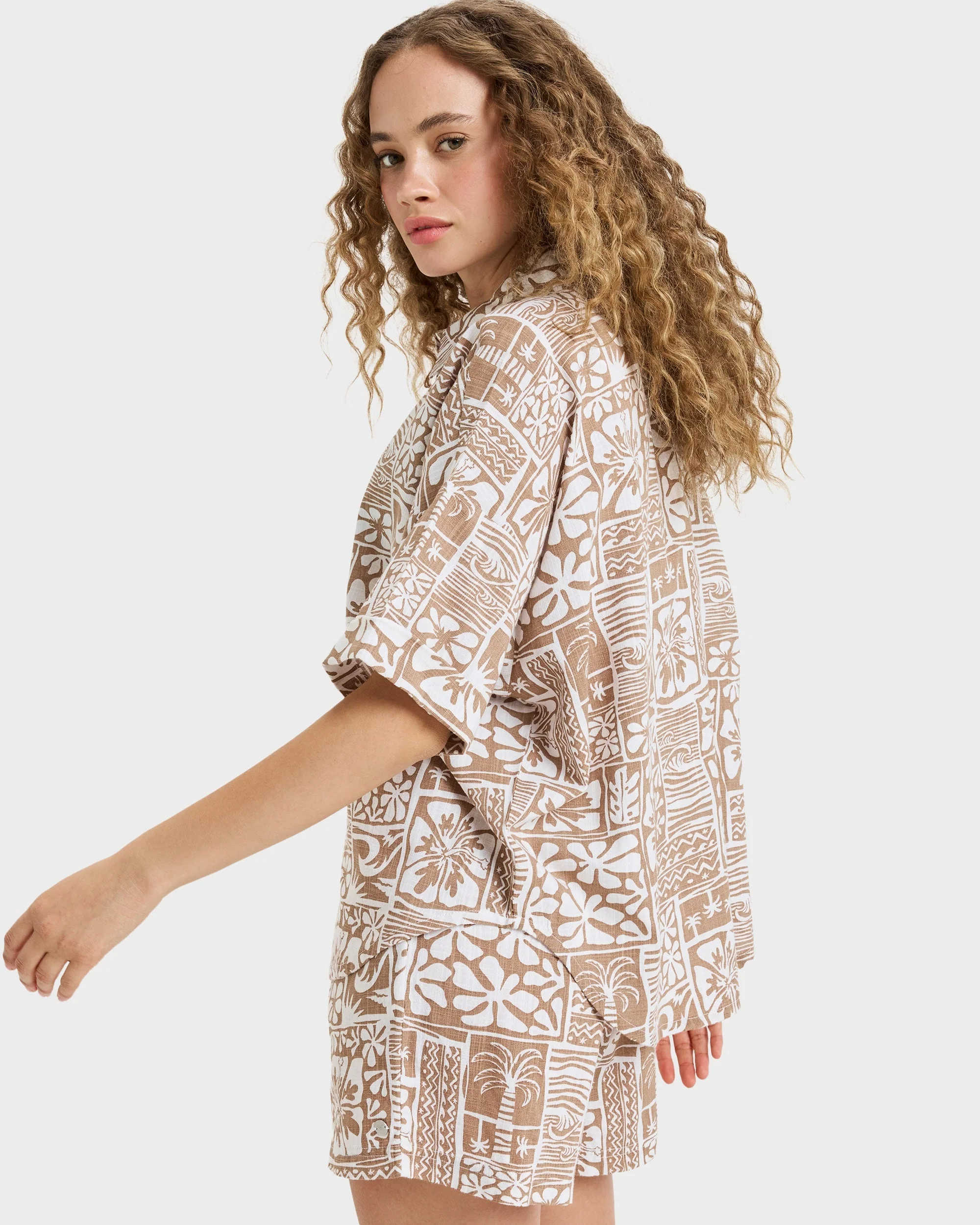 Womens Beachy Nostalgia Slub Short Sleeve Shirt - Image 4