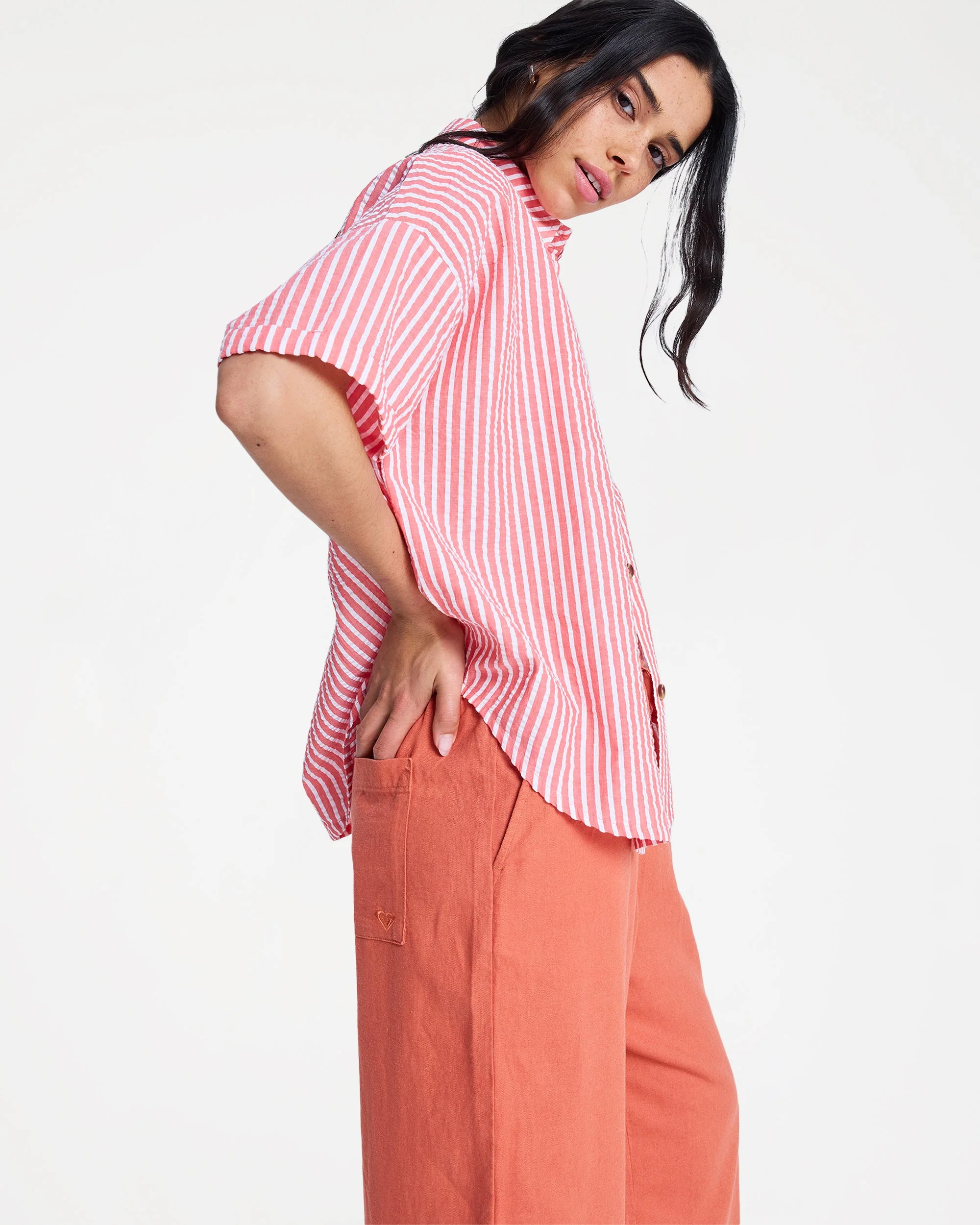 Womens Beachy Short Sleeve Shirt - Image 5