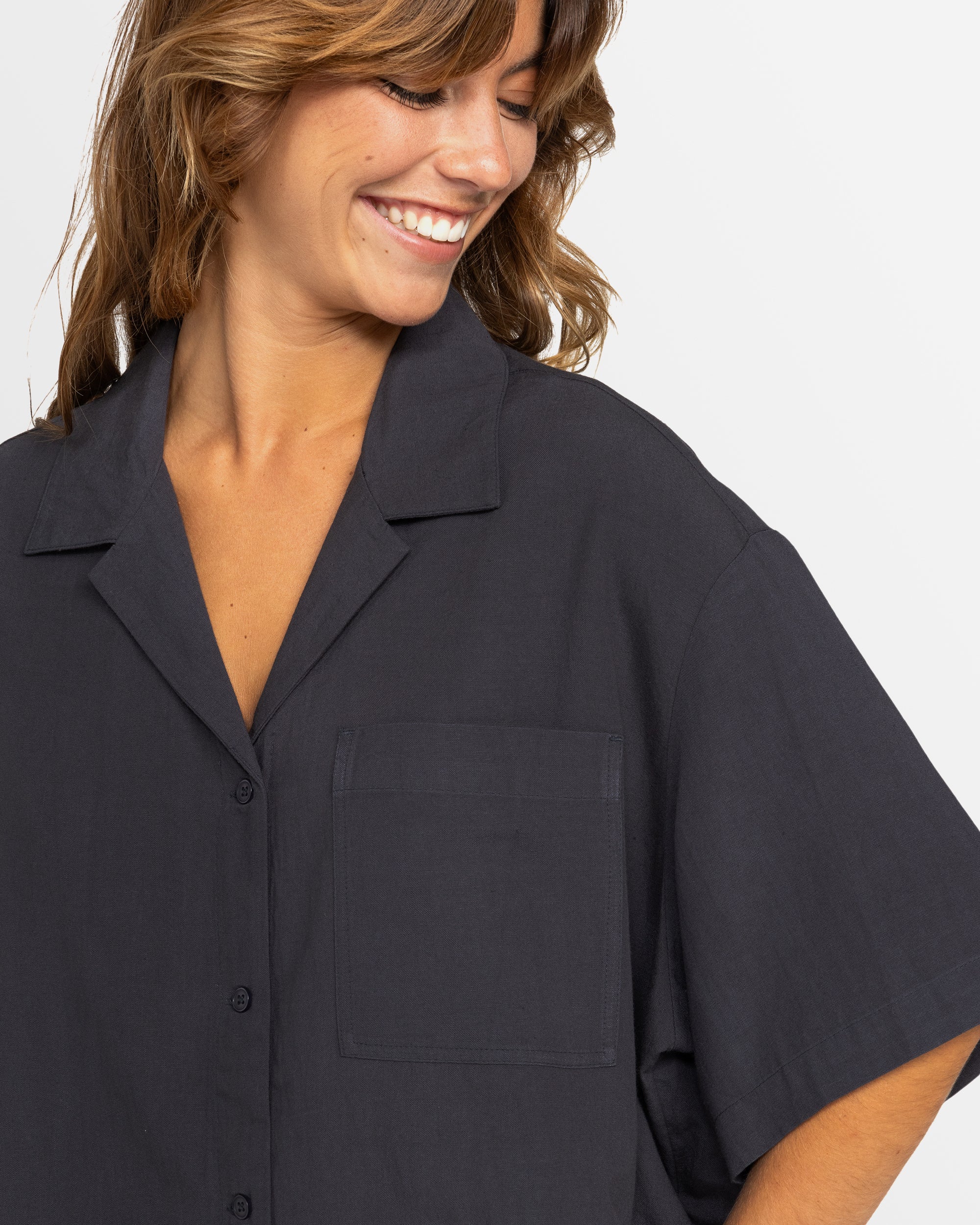 Womens Bisous Oversized Short Sleeve Shirt - Image 4