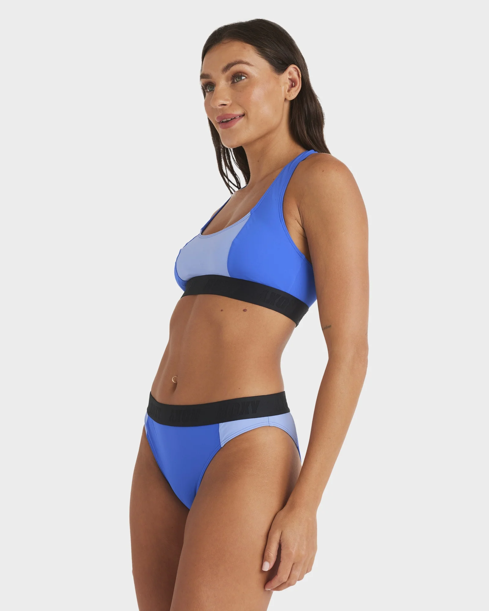 Womens Block Active Cross Back Moderate Bikini Bottom - Image 2