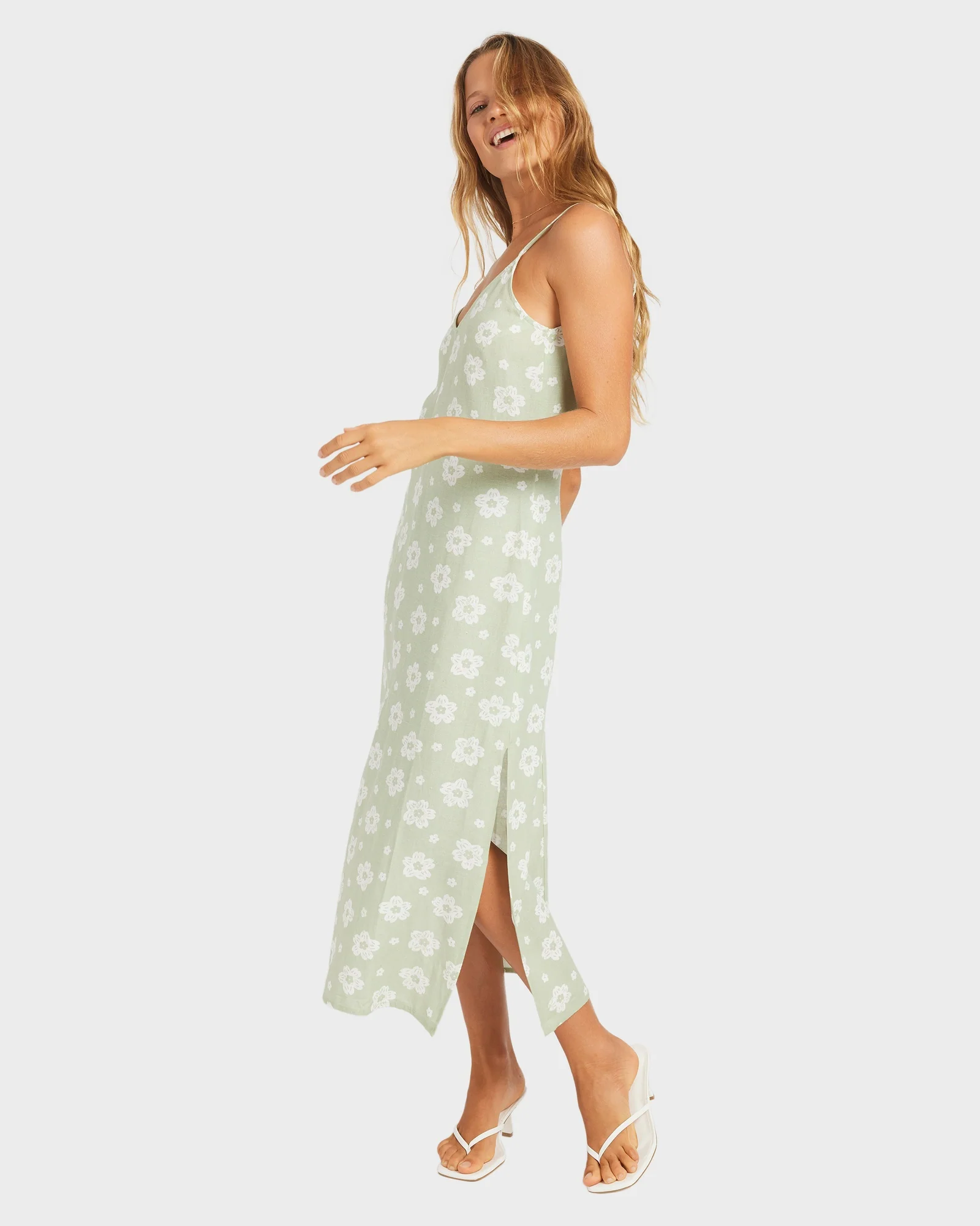 Womens Blossom Slip Midi Dress - Image 4