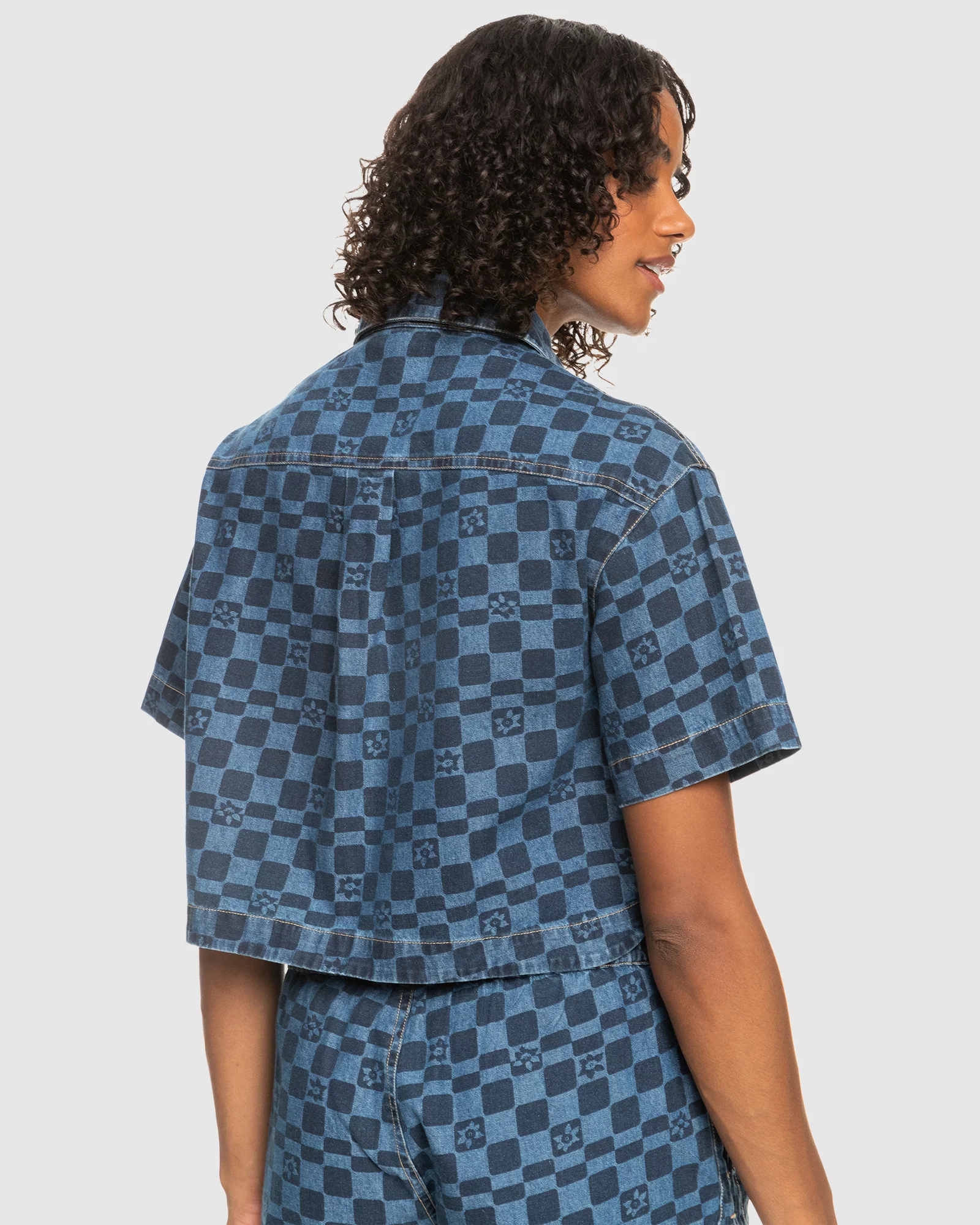 Womens Blue Wave Club Printed Shirt - Image 3