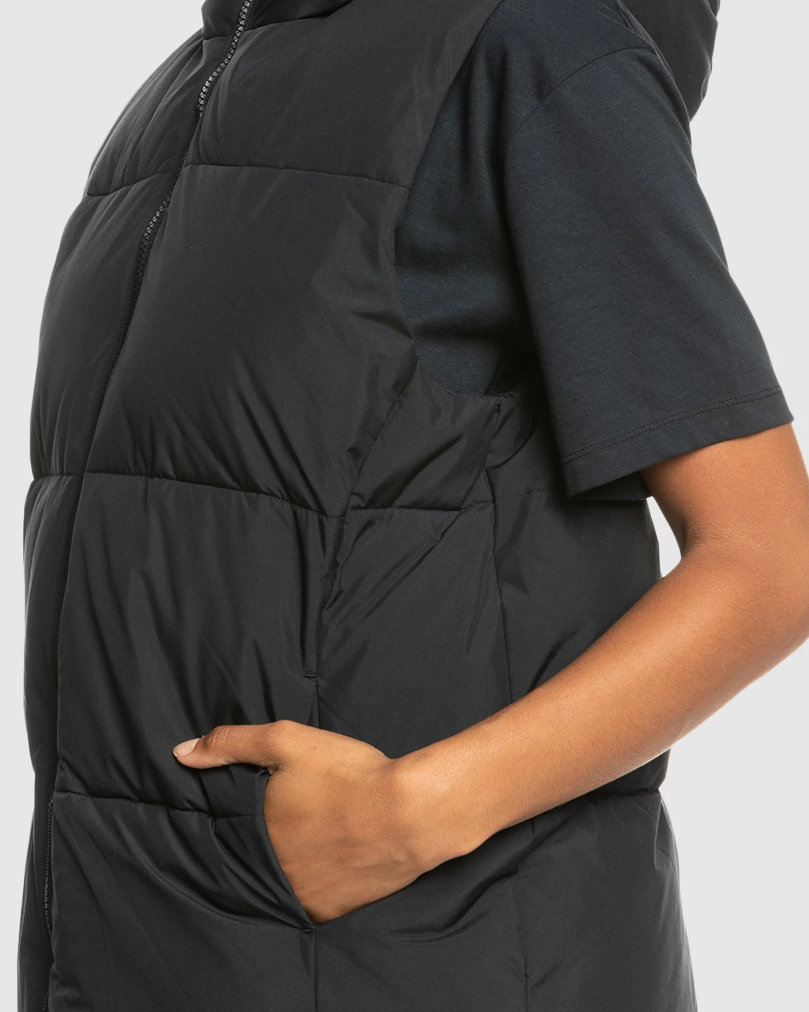 Womens Bright Side Longline Hooded Puffer Jacket - Image 4