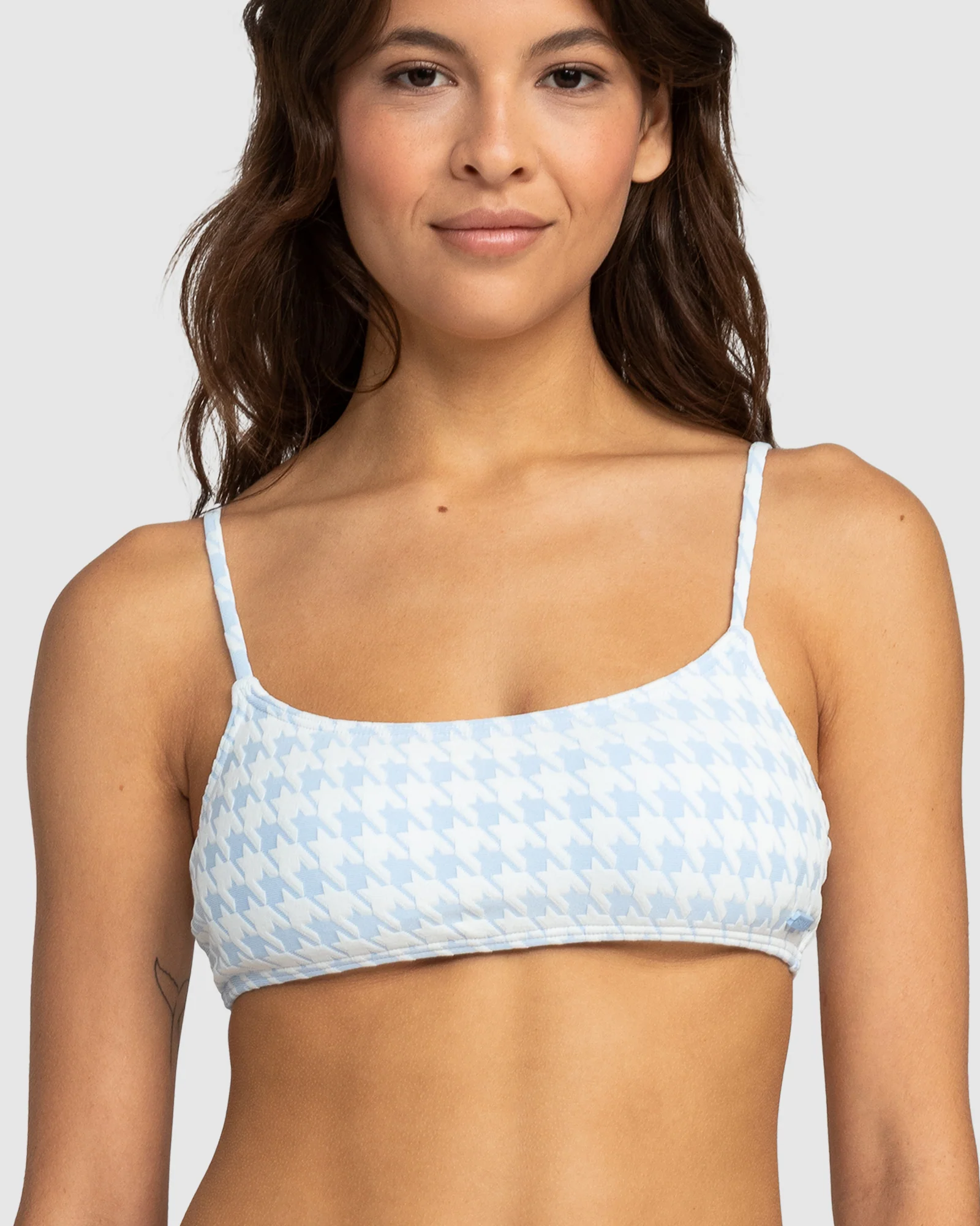 Womens Check It Bralette Bikini Top - Image 3