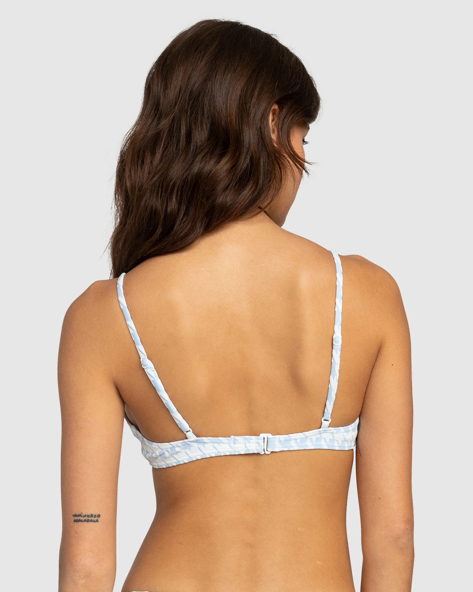 Womens Check It V Neck Tri Bikini Top - Image 2