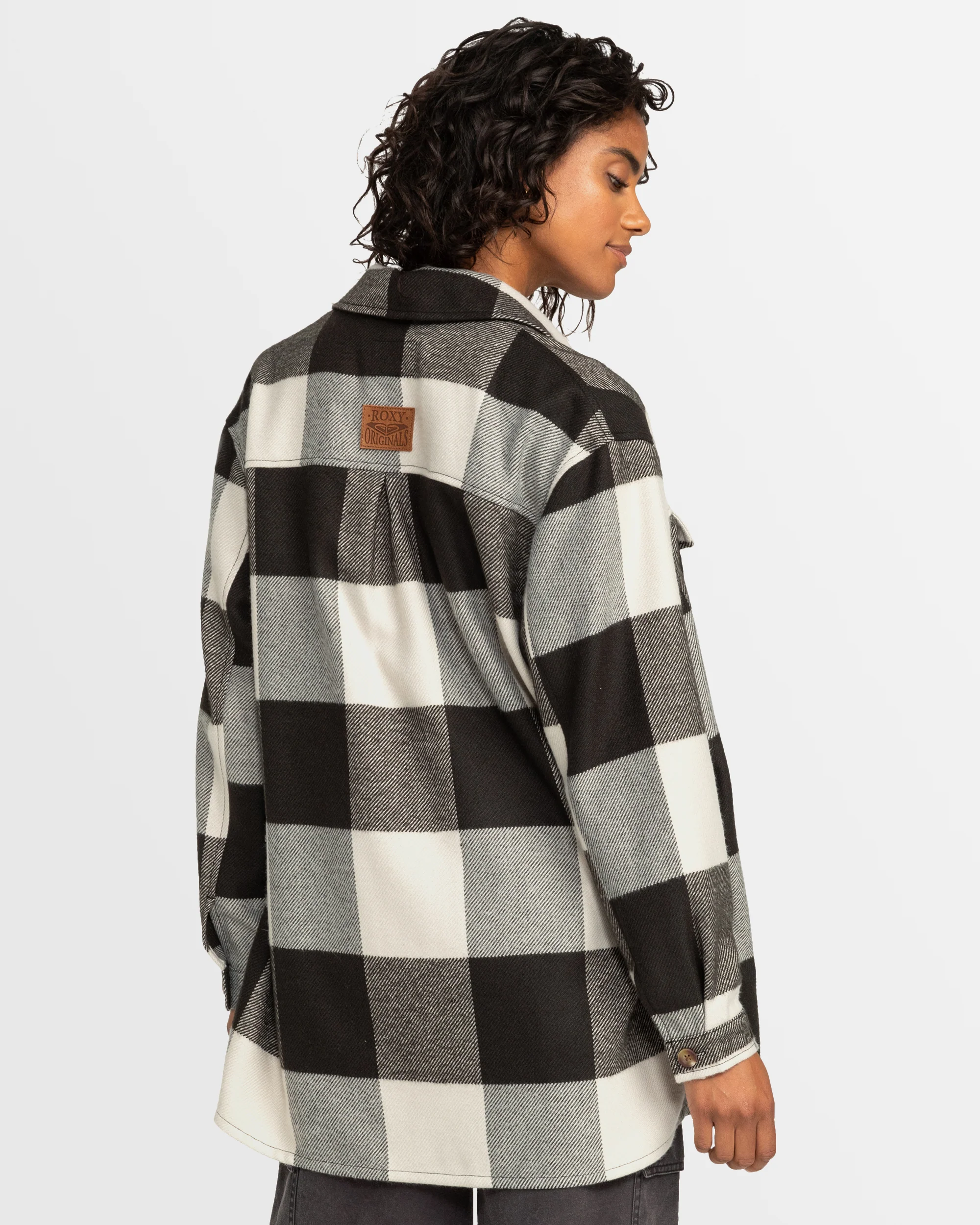 Womens Check The Swell Checkered Shacket - Image 3