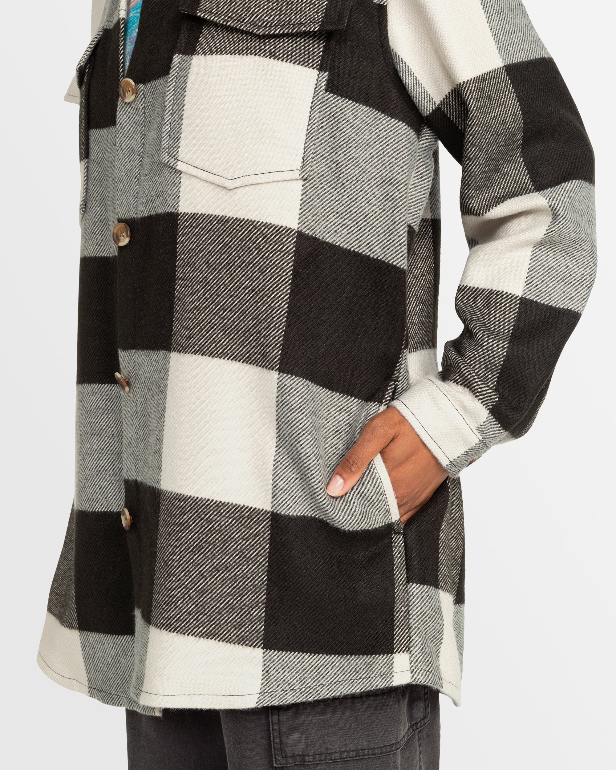 Womens Check The Swell Checkered Shacket - Image 4