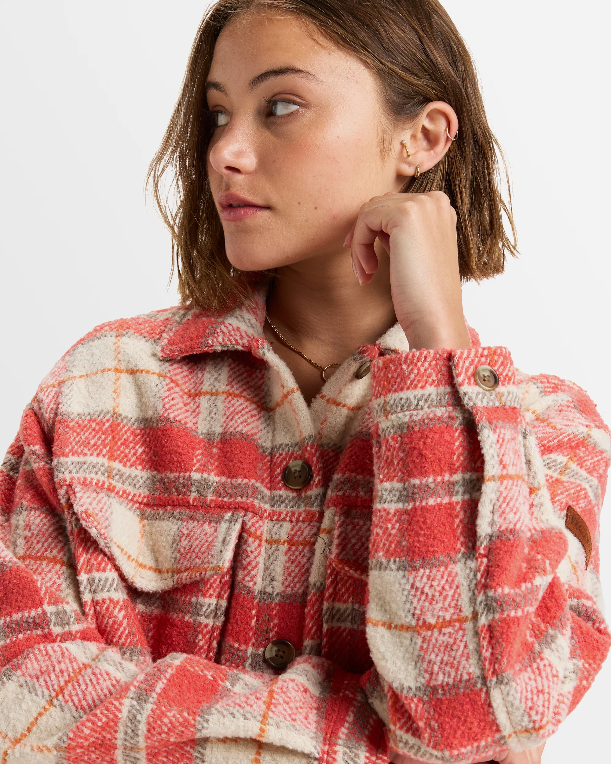 Womens Check The Swell Iiii Shacket - Image 4