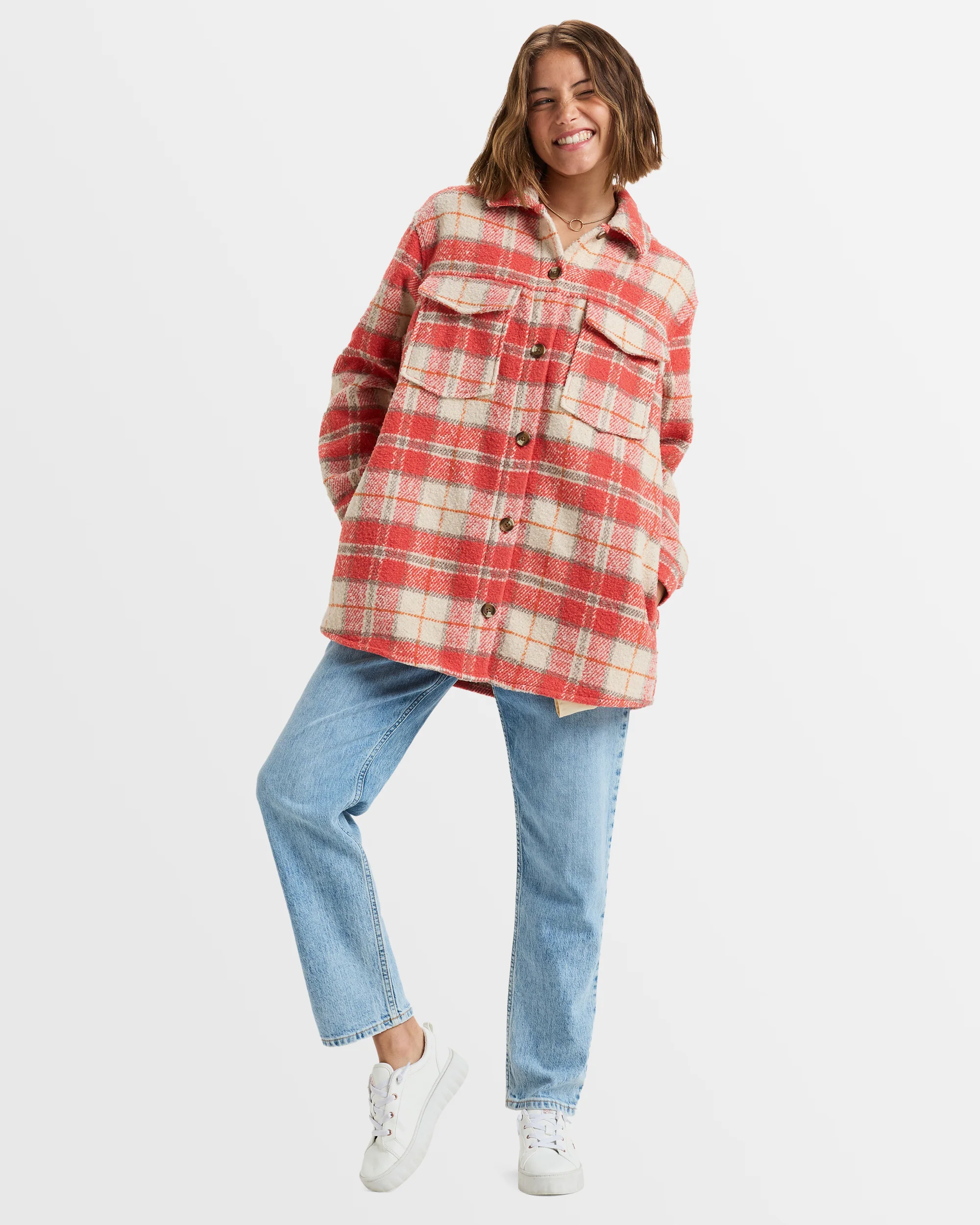 Womens Check The Swell Iiii Shacket - Image 5