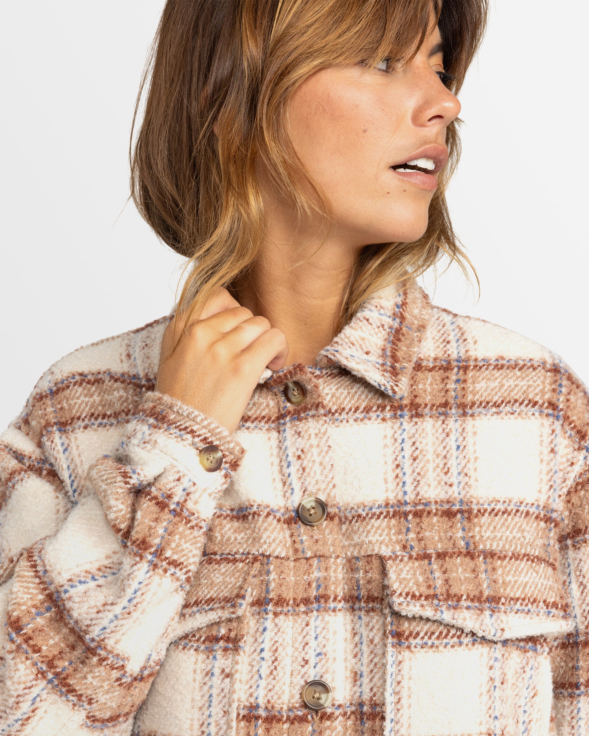 Womens Check The Swell Iiii Shacket - Image 4