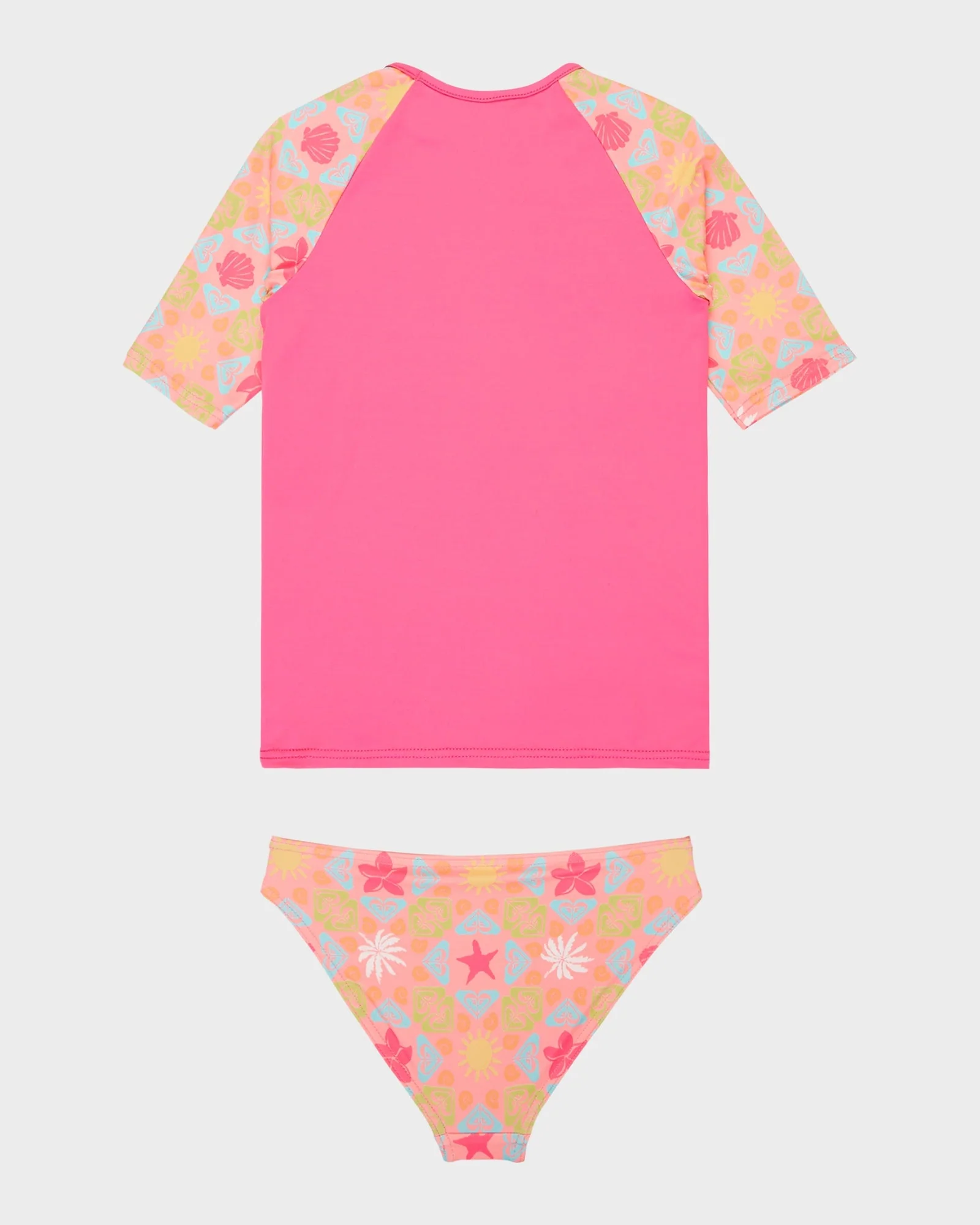Girls 2-7 Check TW Lycra Set Rash Vest - Image 2