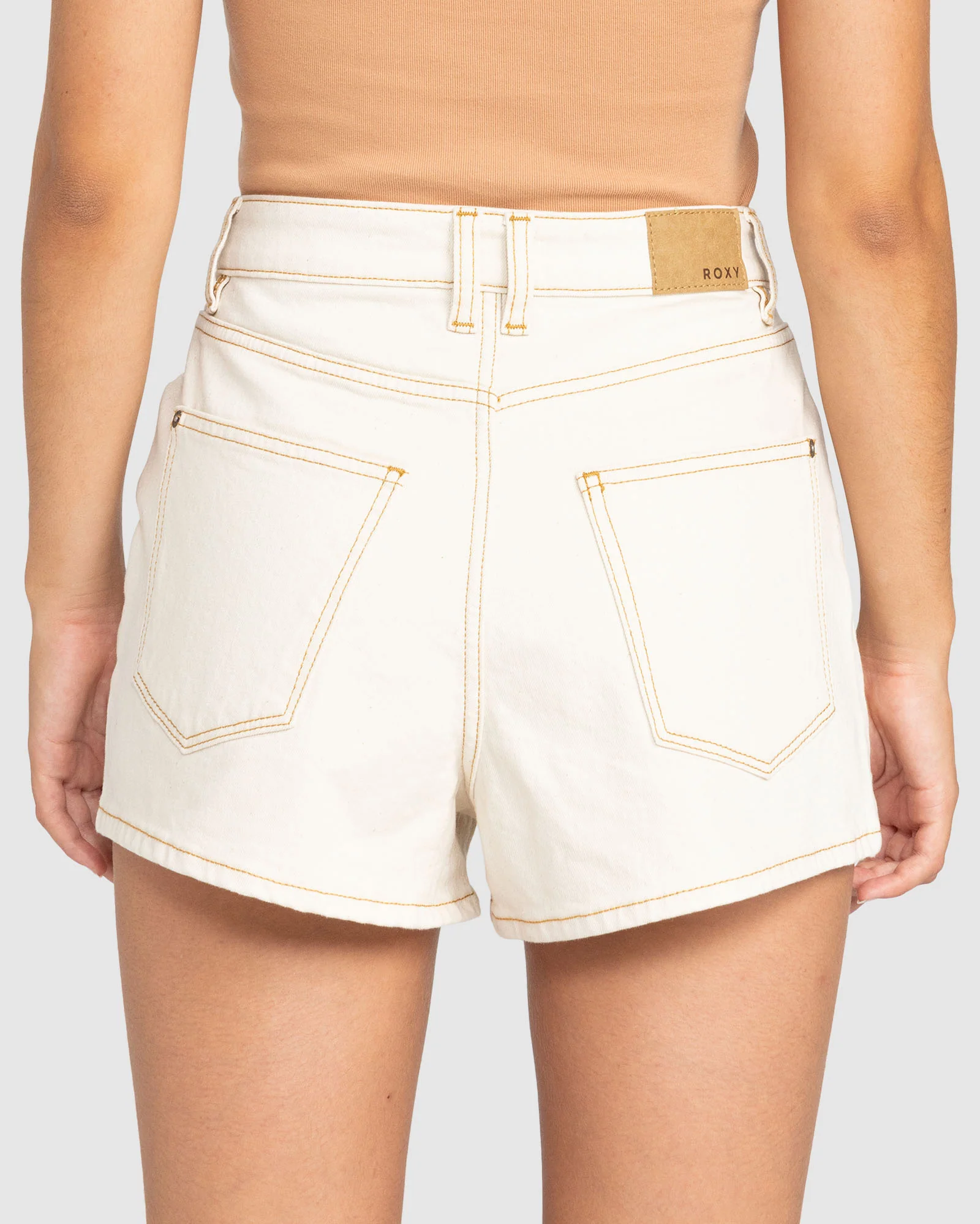 Womens Chlo Natural Denim Shorts - Image 4