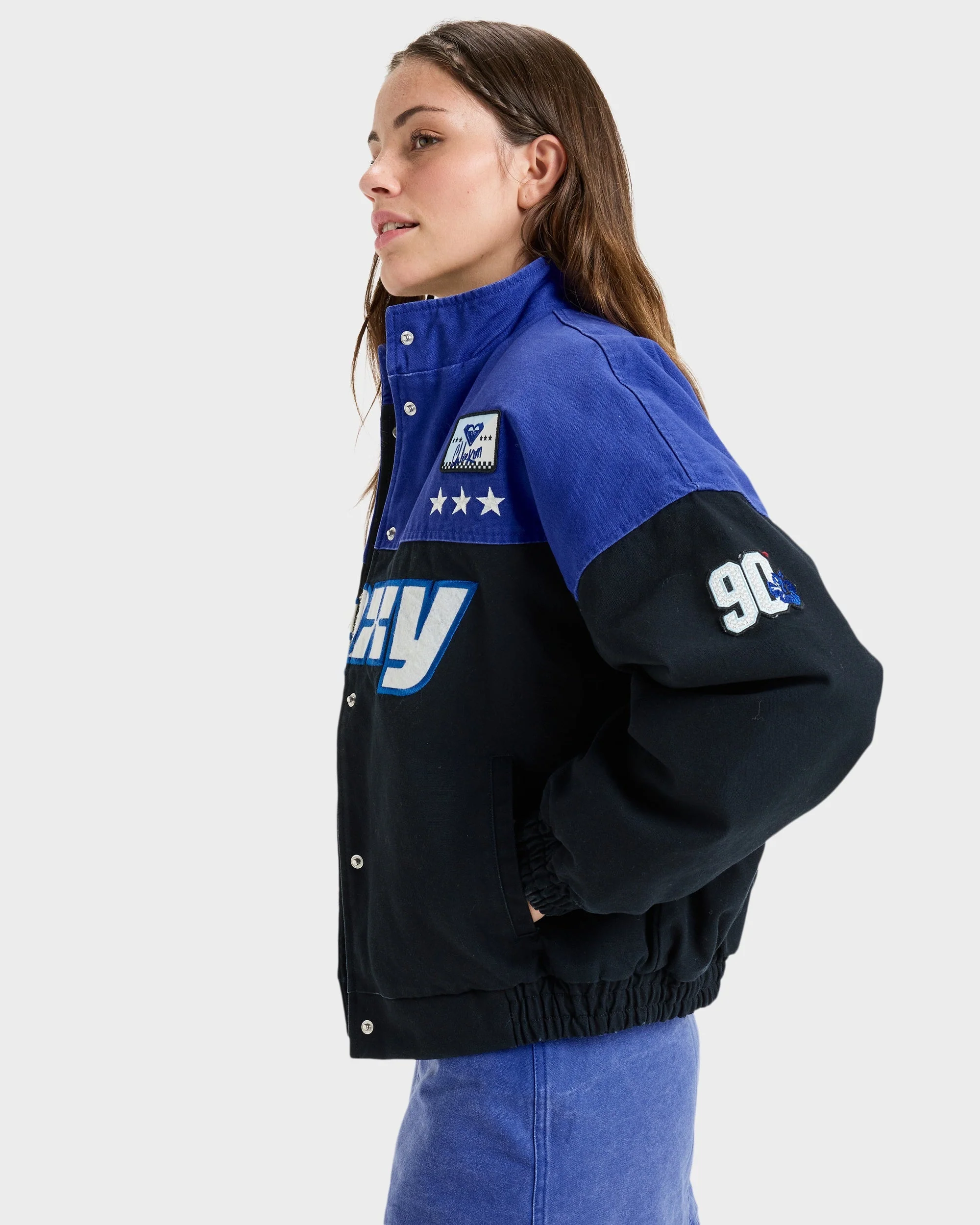 Womens Chloe Kim Moto Bomber Jacket - Image 2